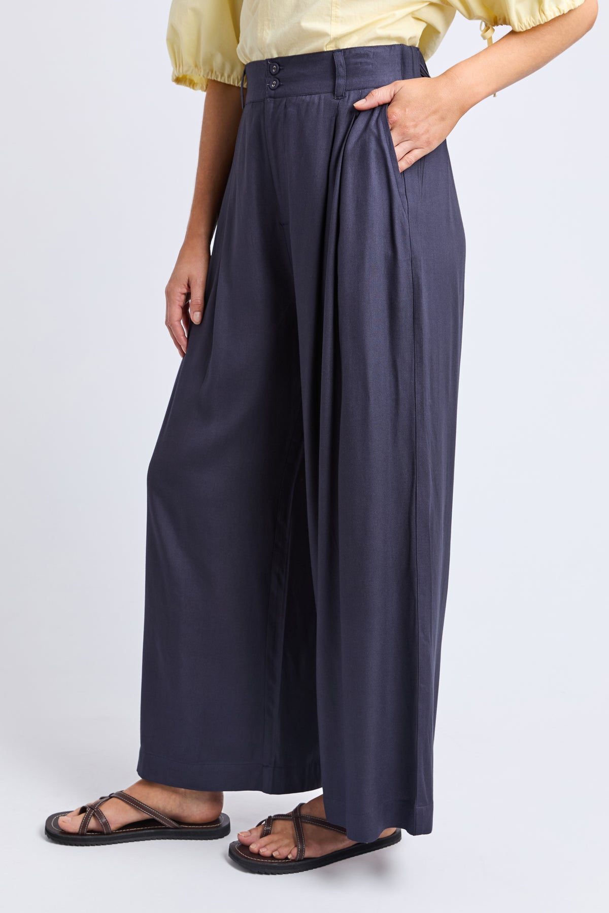 Georgina Print Pant Navy