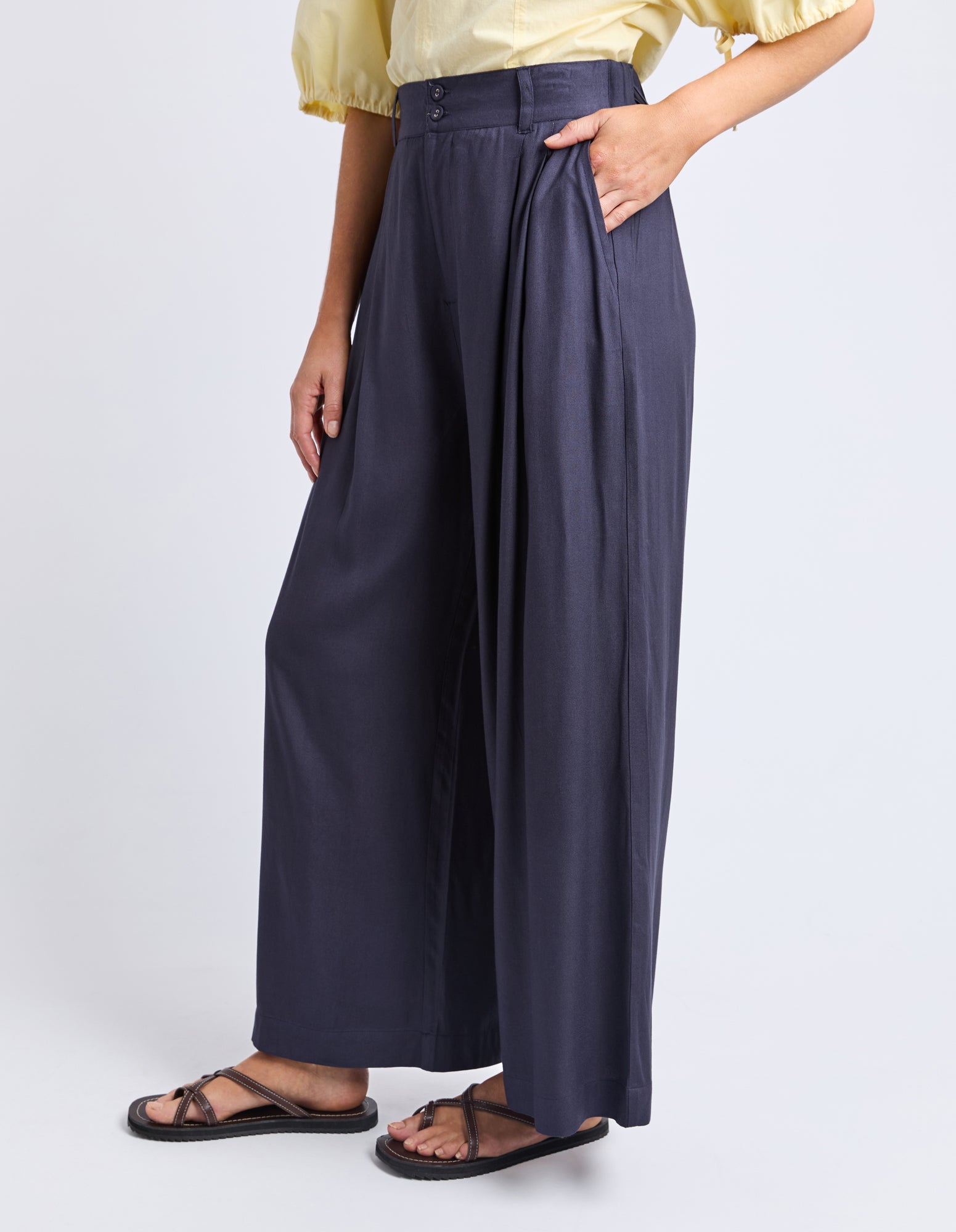 Georgina Print Pant Navy