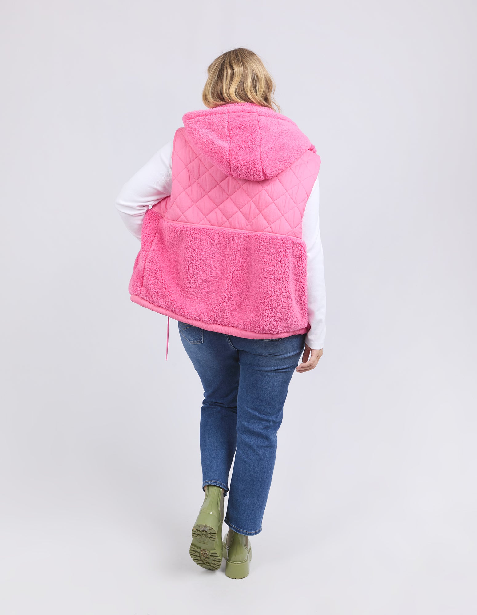 Alaska Quilted Vest Geranium Pink