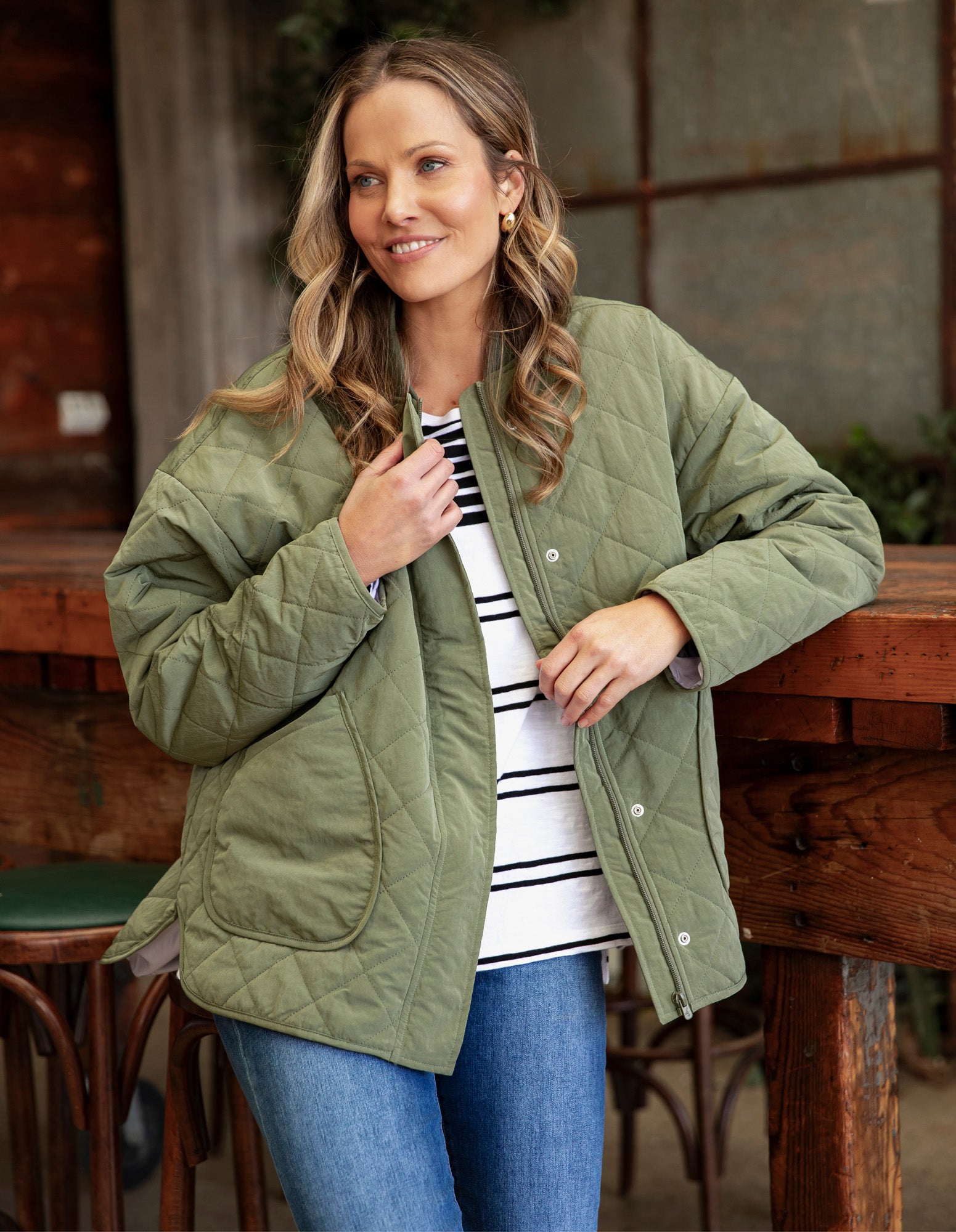 Miley Quilted Jacket Clover