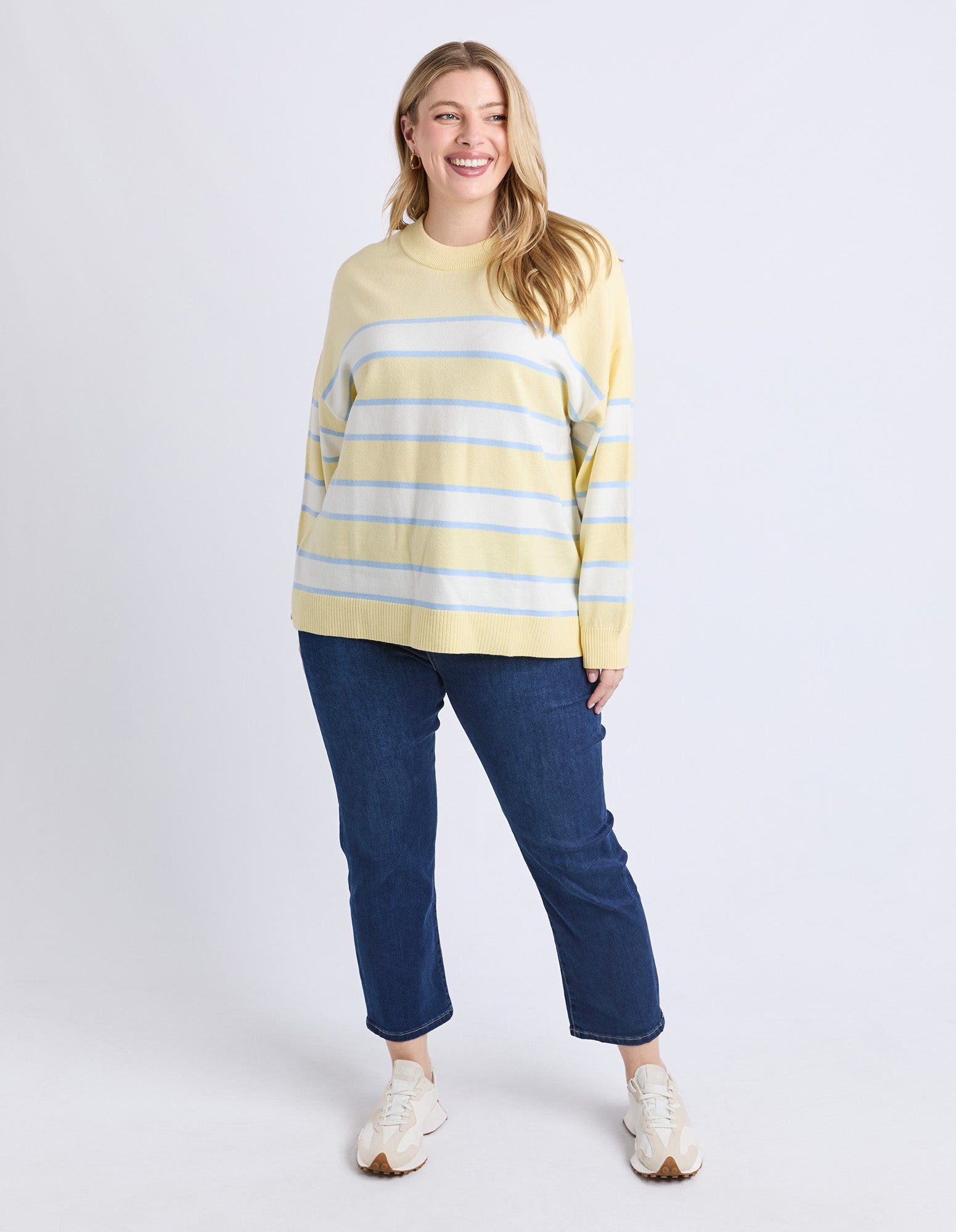 Joni Stripe Knit Pale Banana Stripe
