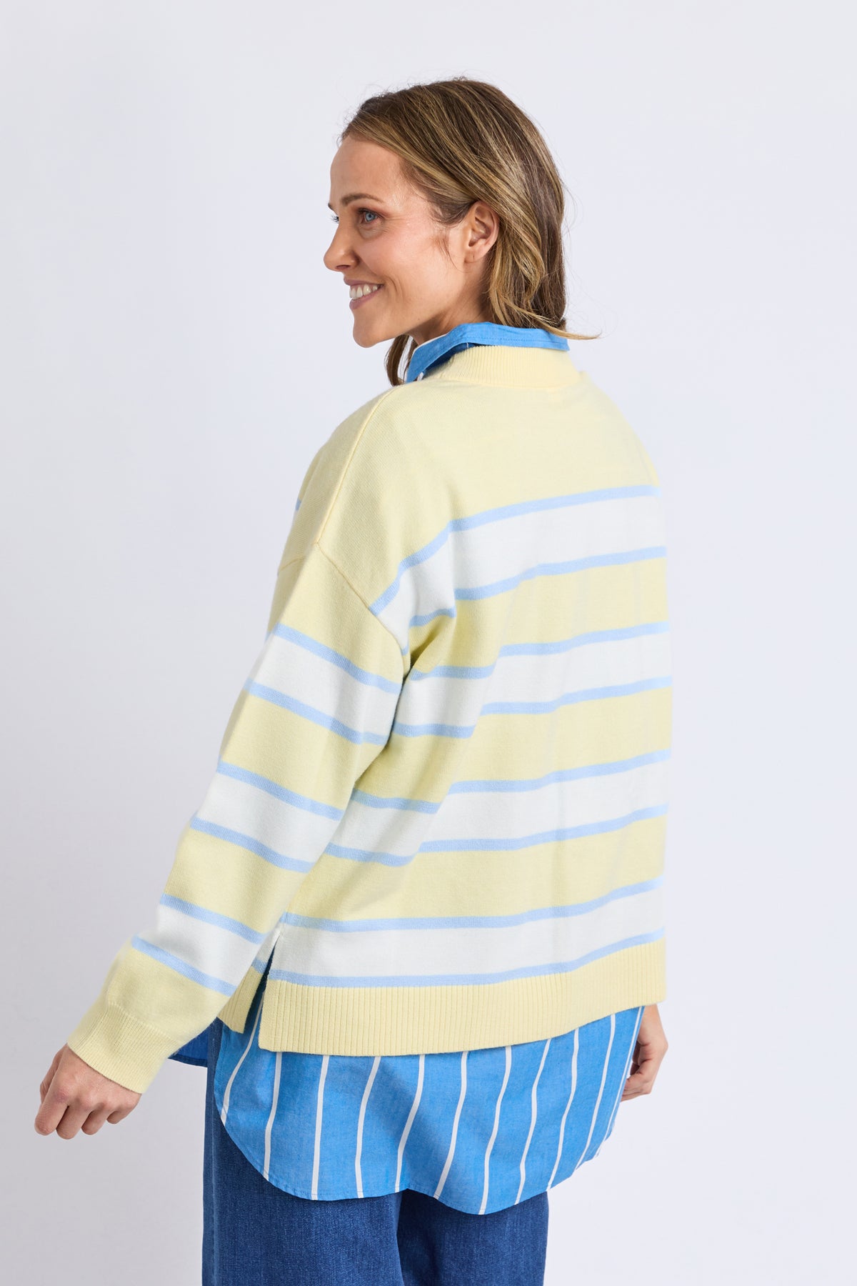 Joni Stripe Knit Pale Banana Stripe
