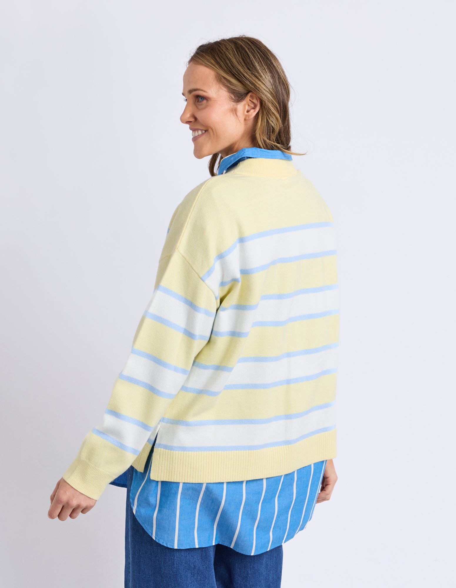 Joni Stripe Knit Pale Banana Stripe