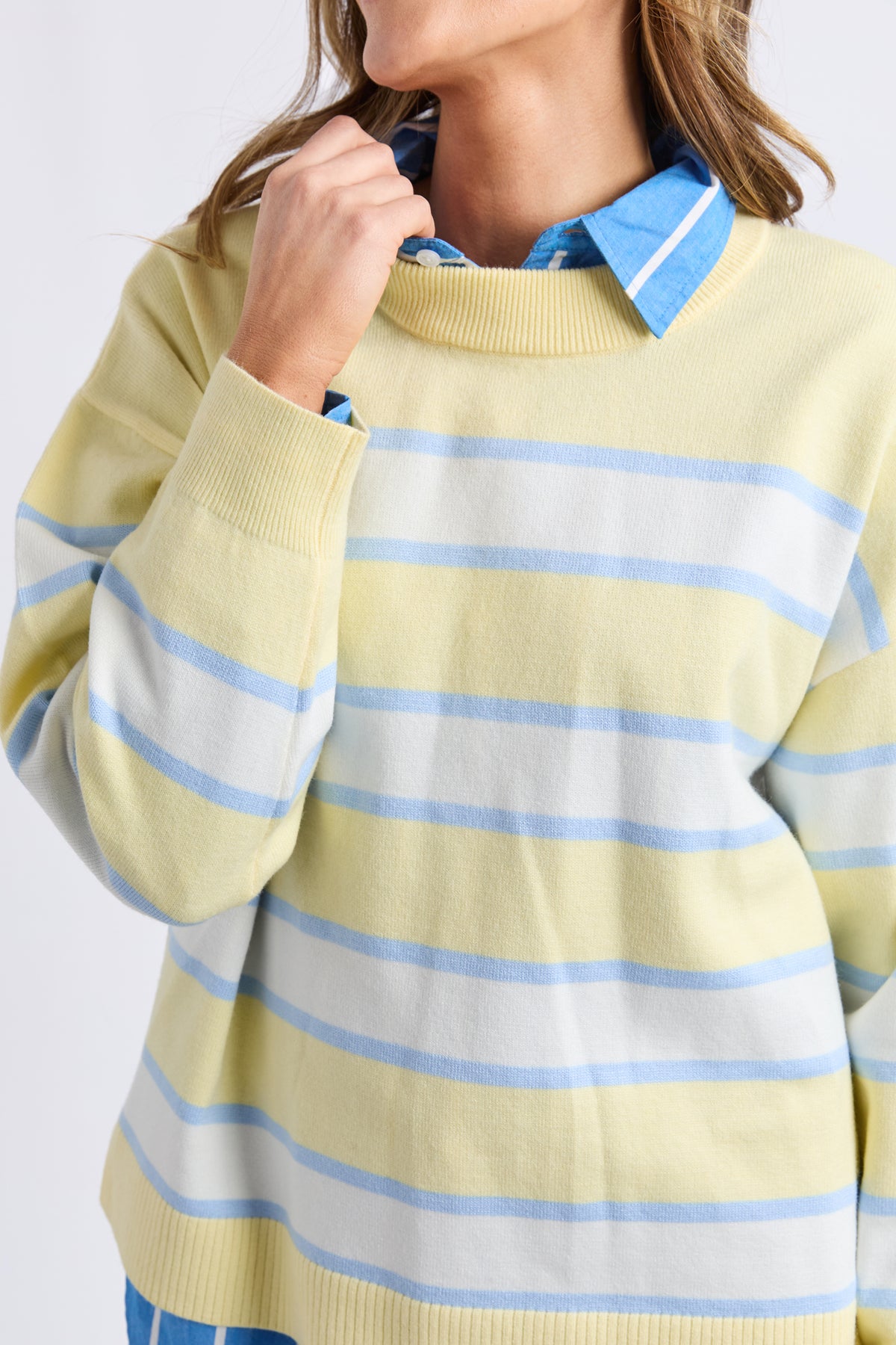 Joni Stripe Knit Pale Banana Stripe