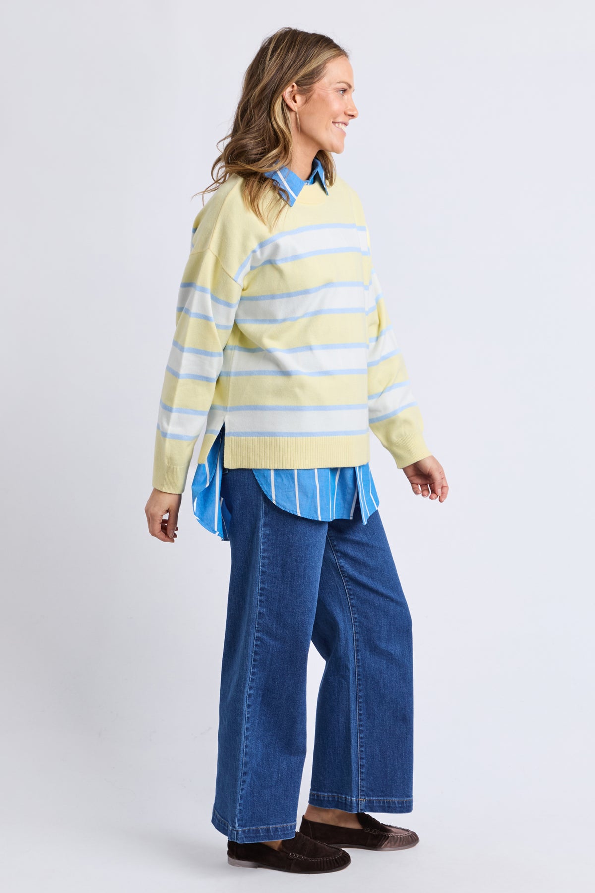 Joni Stripe Knit Pale Banana Stripe