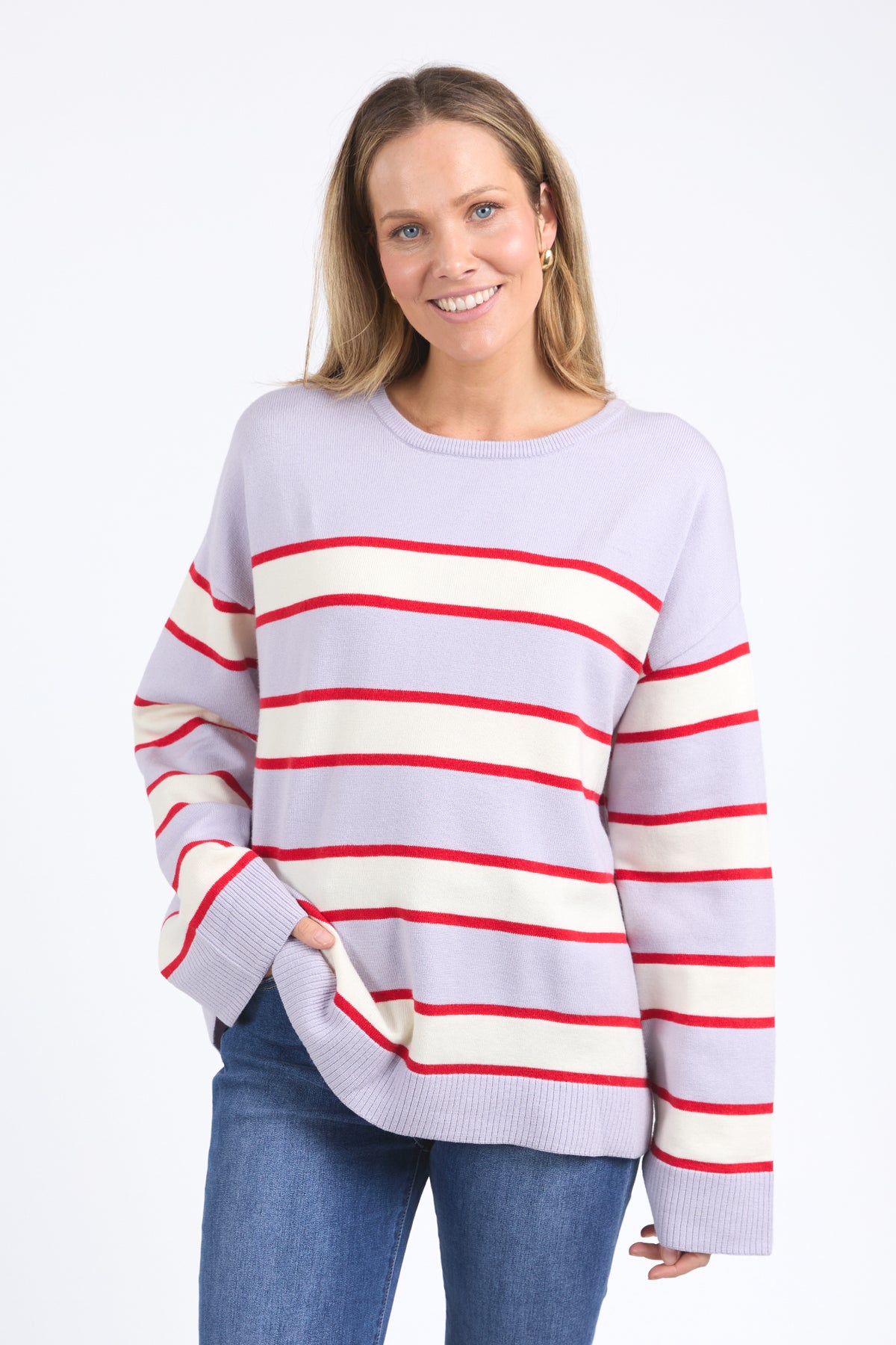 Joni Stripe Knit Dlil/Poppy/Mars Stripe