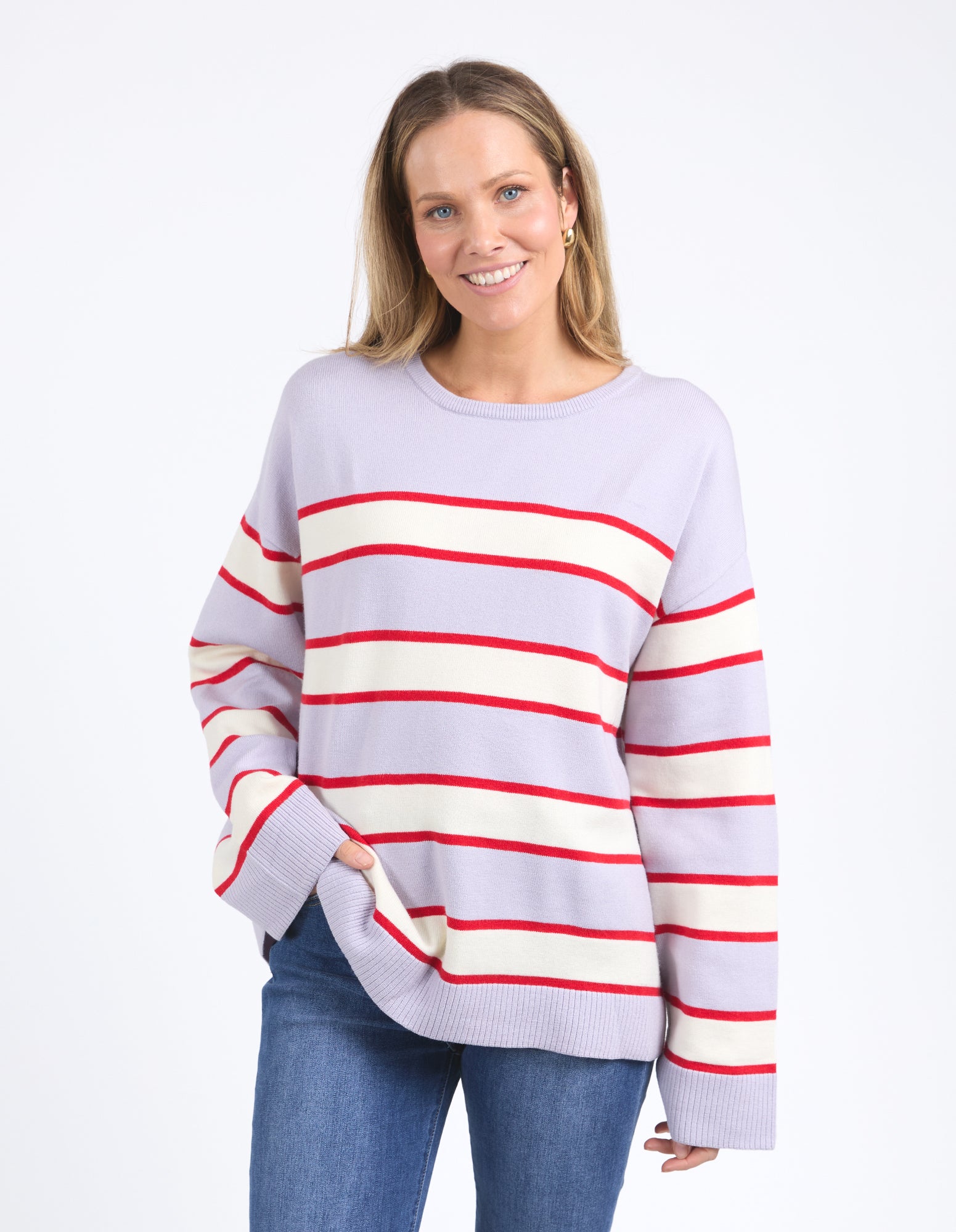 Joni Stripe Knit Dlil/Poppy/Mars Stripe