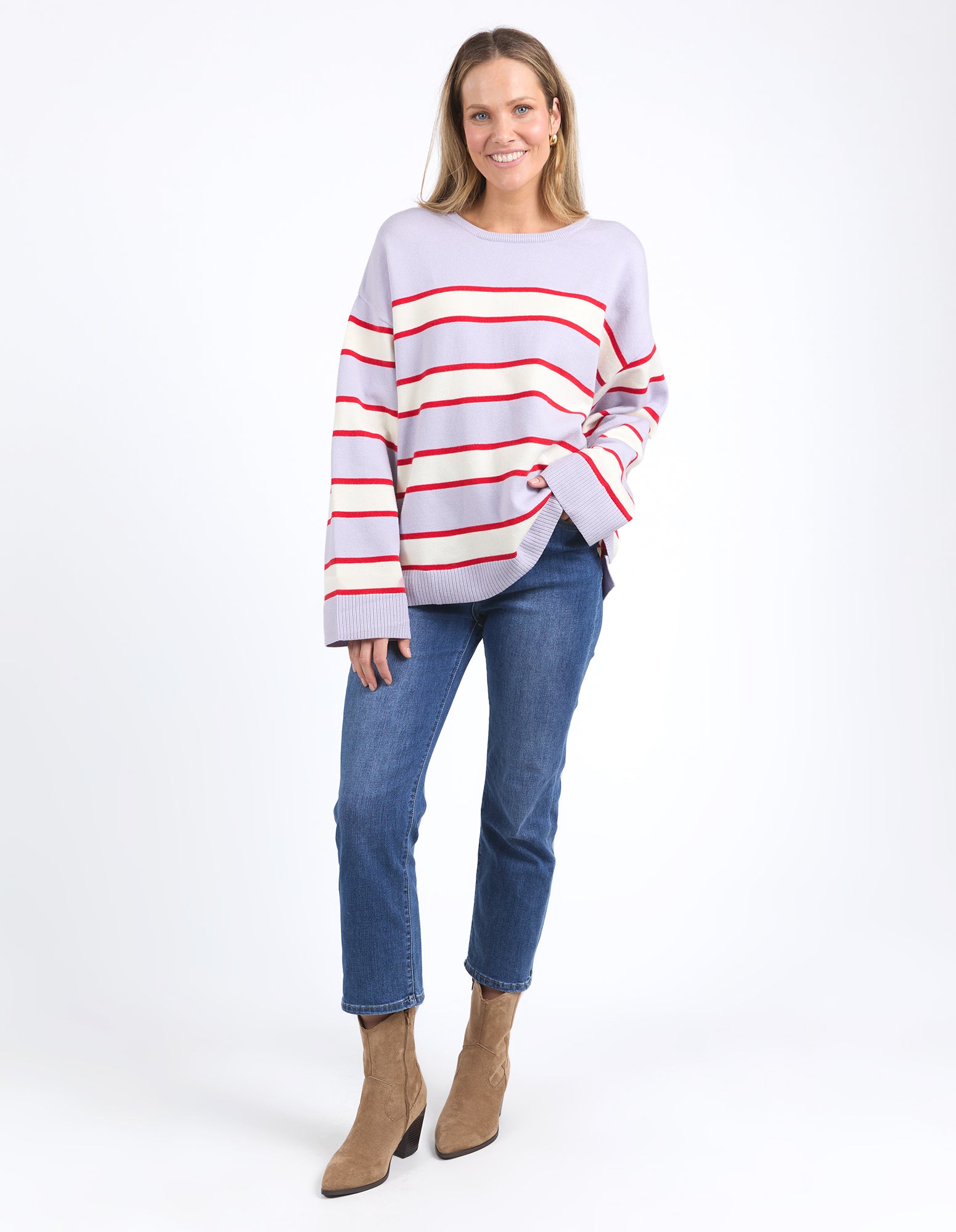 Joni Stripe Knit Dlil/Poppy/Mars Stripe
