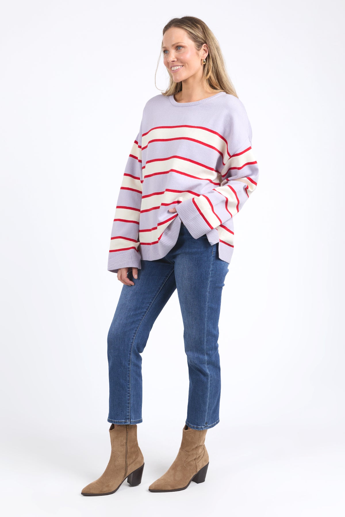 Joni Stripe Knit Dlil/Poppy/Mars Stripe