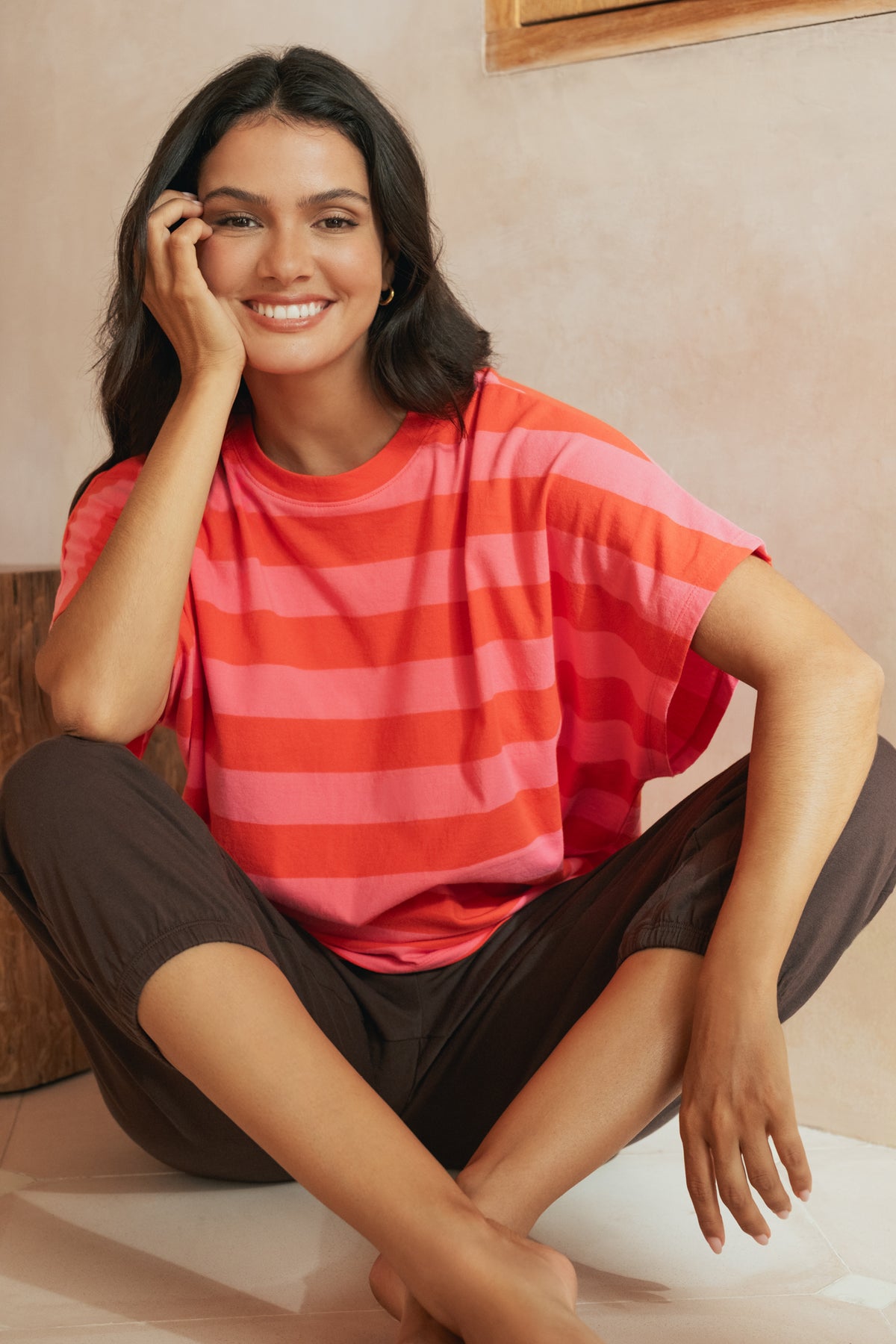 Poet Tee Tangello Pink Stripe
