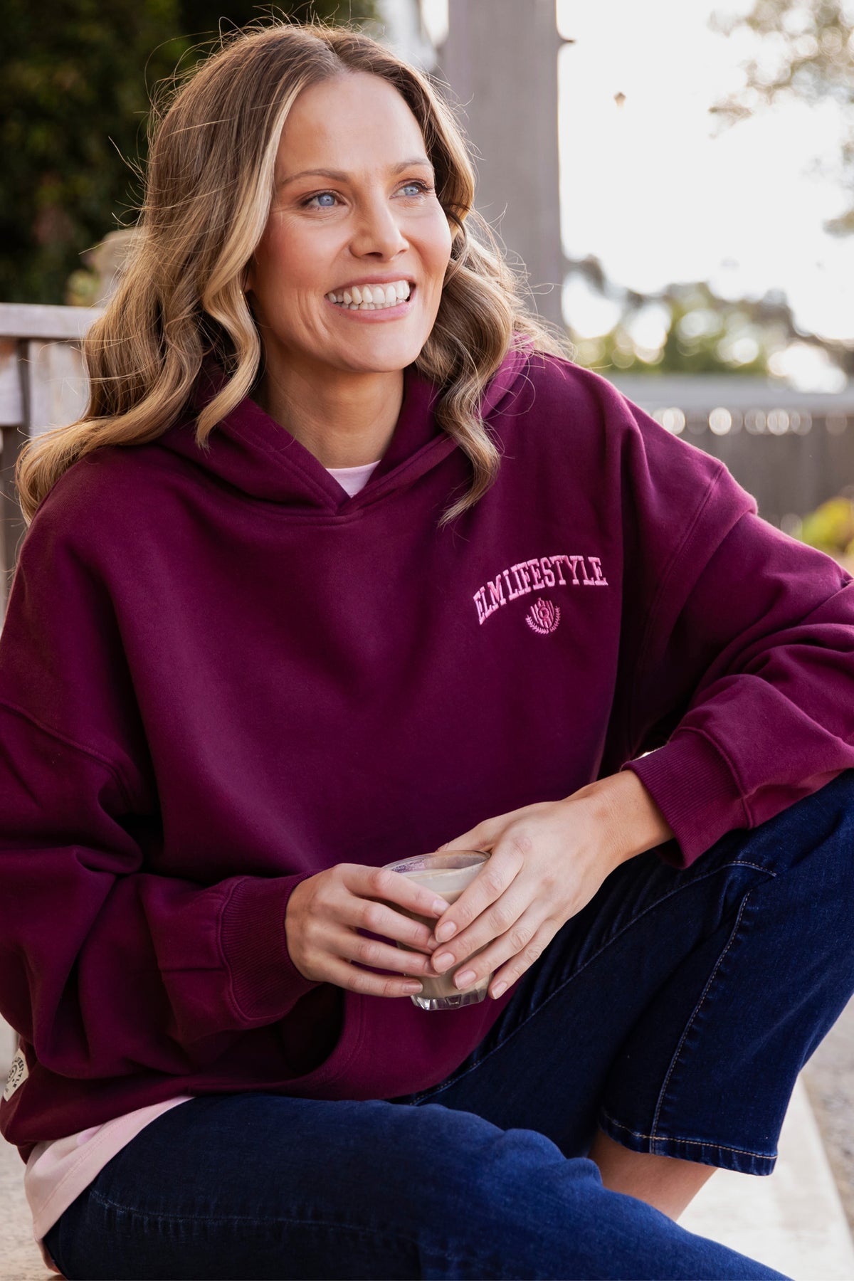 College Hoodie Merlot