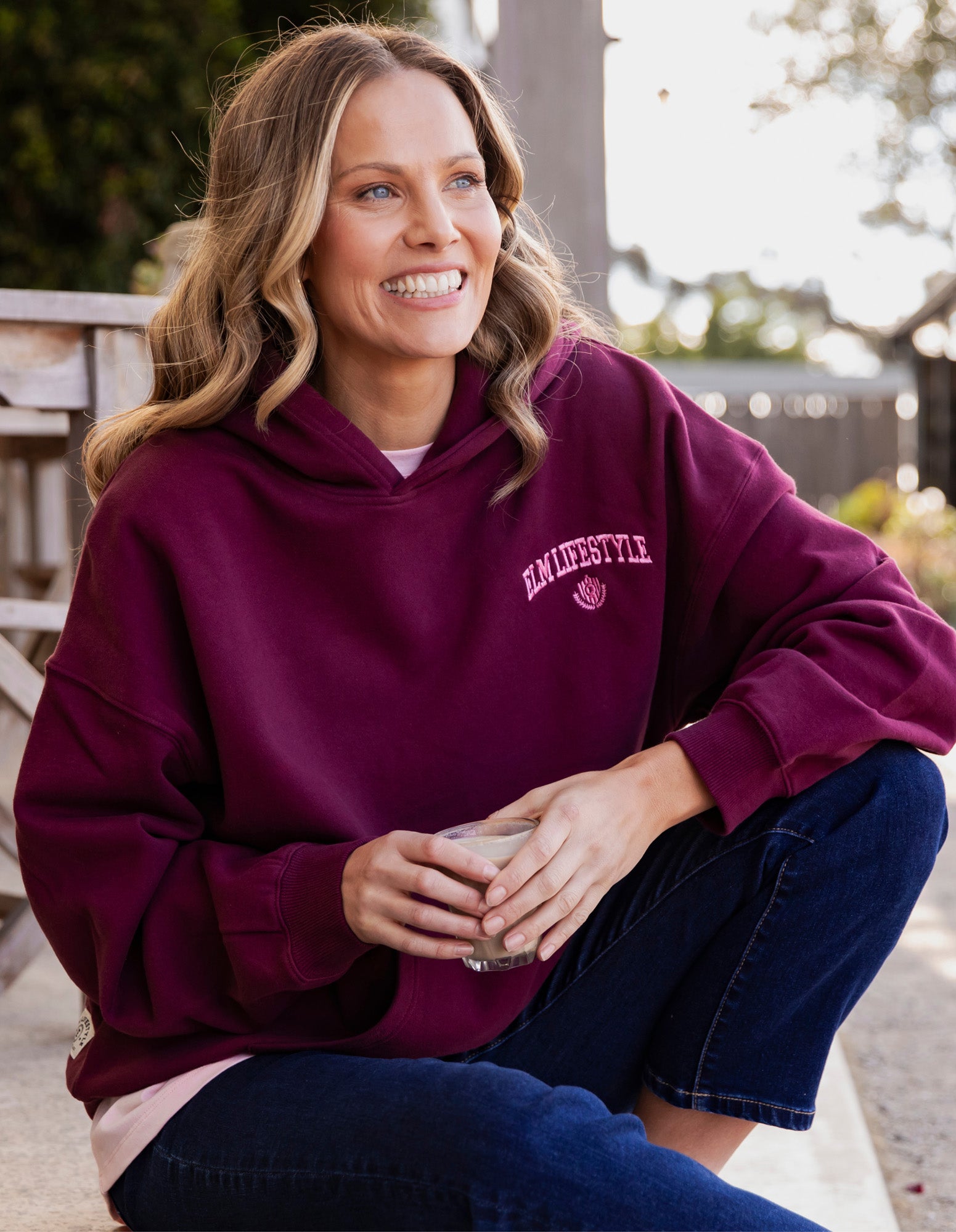 College Hoodie Merlot