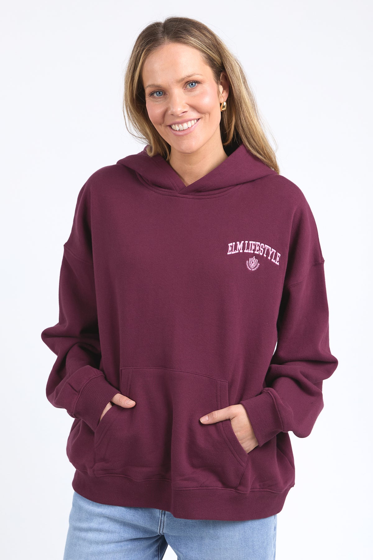 College Hoodie Merlot