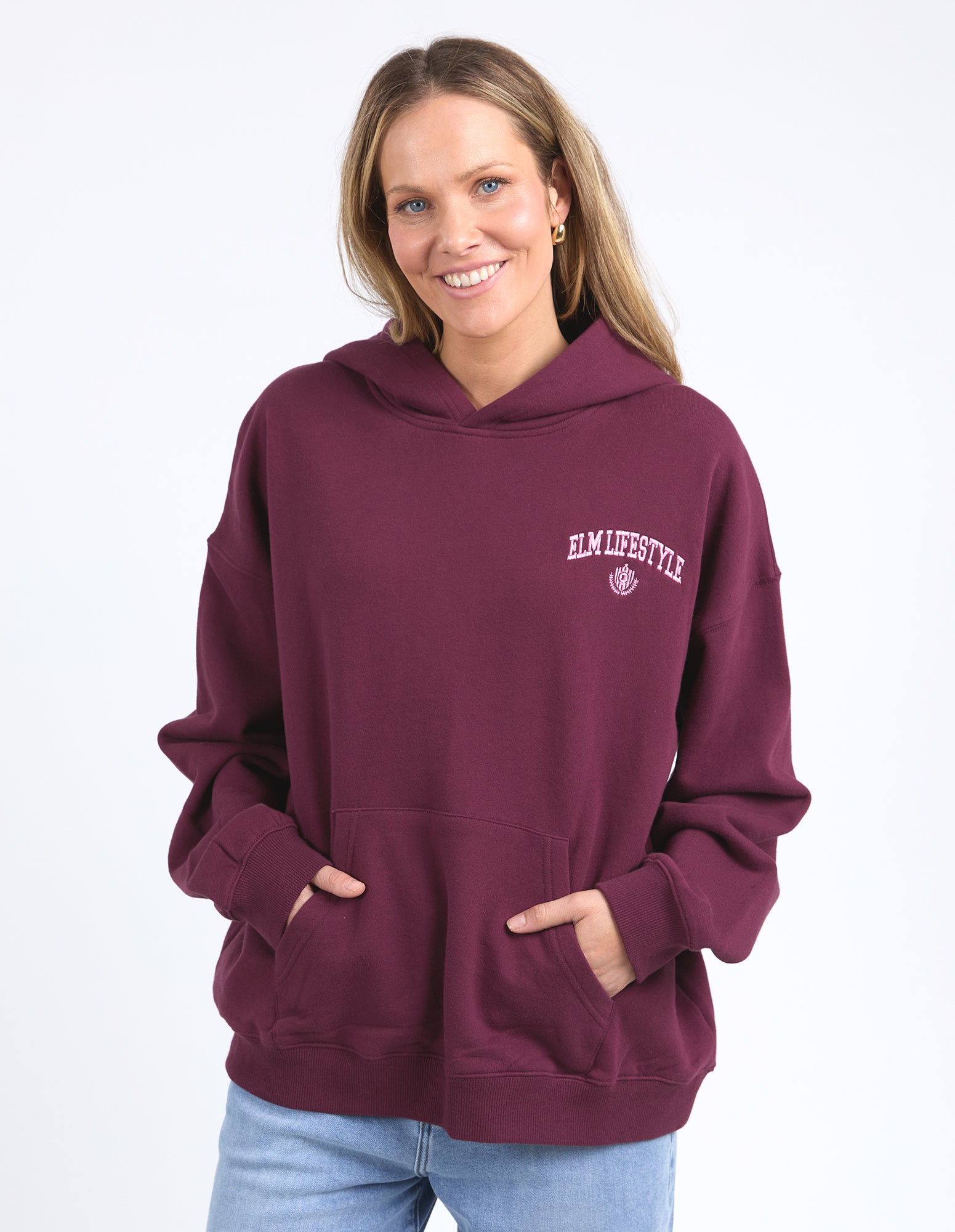 College Hoodie Merlot
