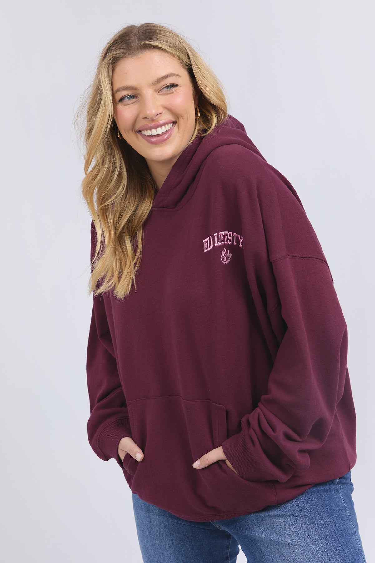 College Hoodie Merlot