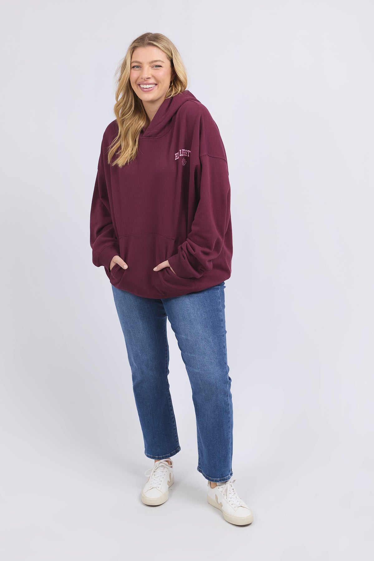College Hoodie Merlot