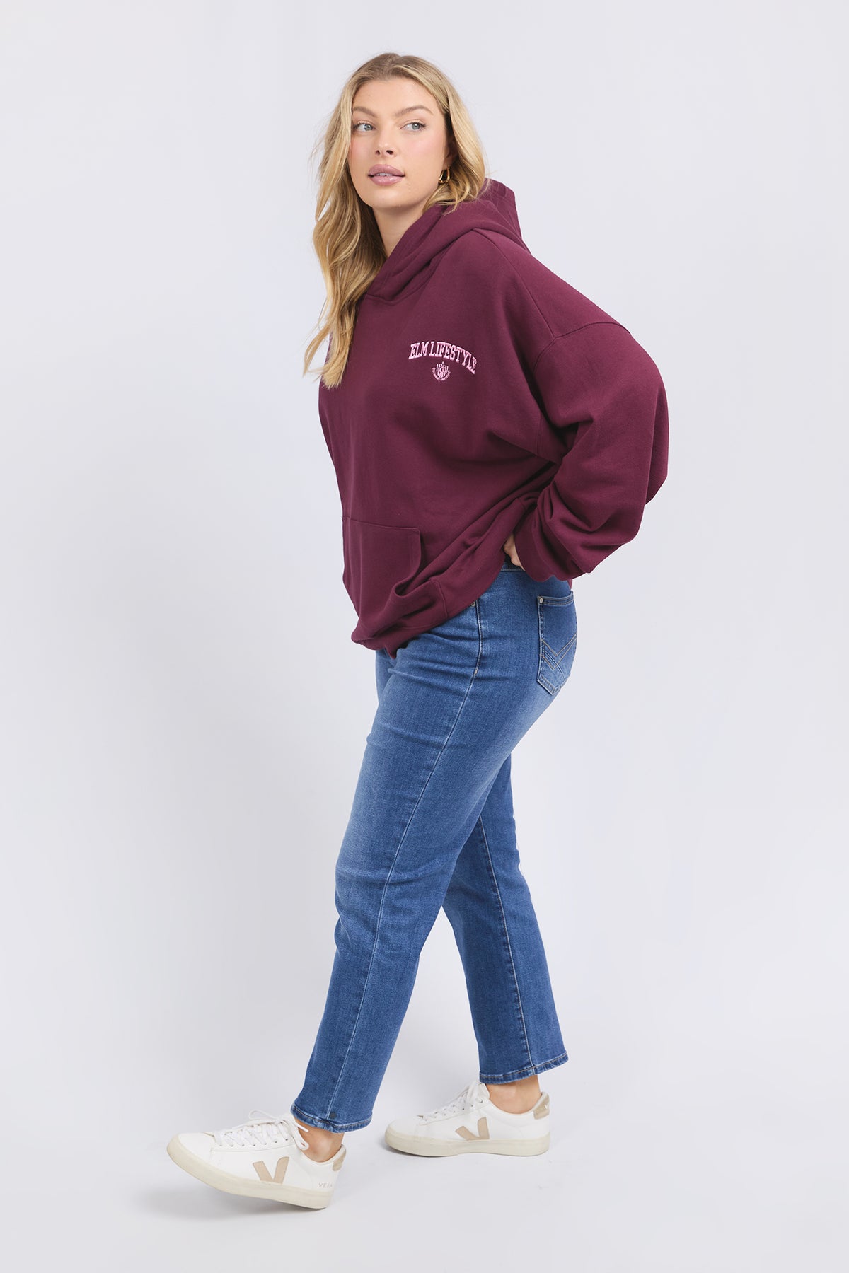 College Hoodie Merlot