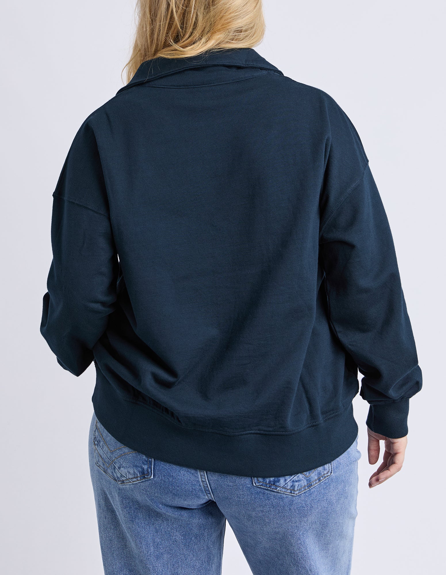 Real Love 1/4 Zip Stripe/Navy Body