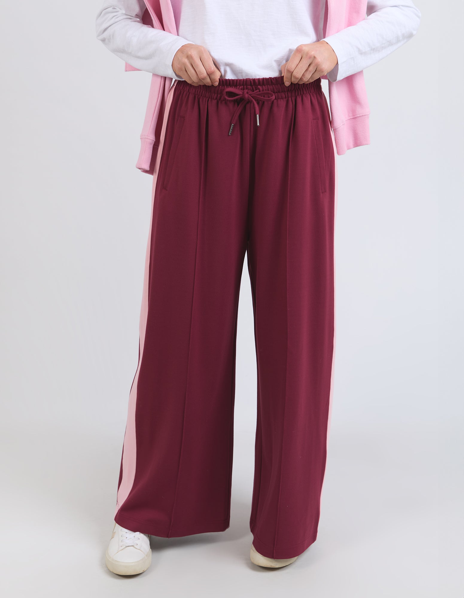 Carmen Wide Leg Pant Merlot/Pnk Ger