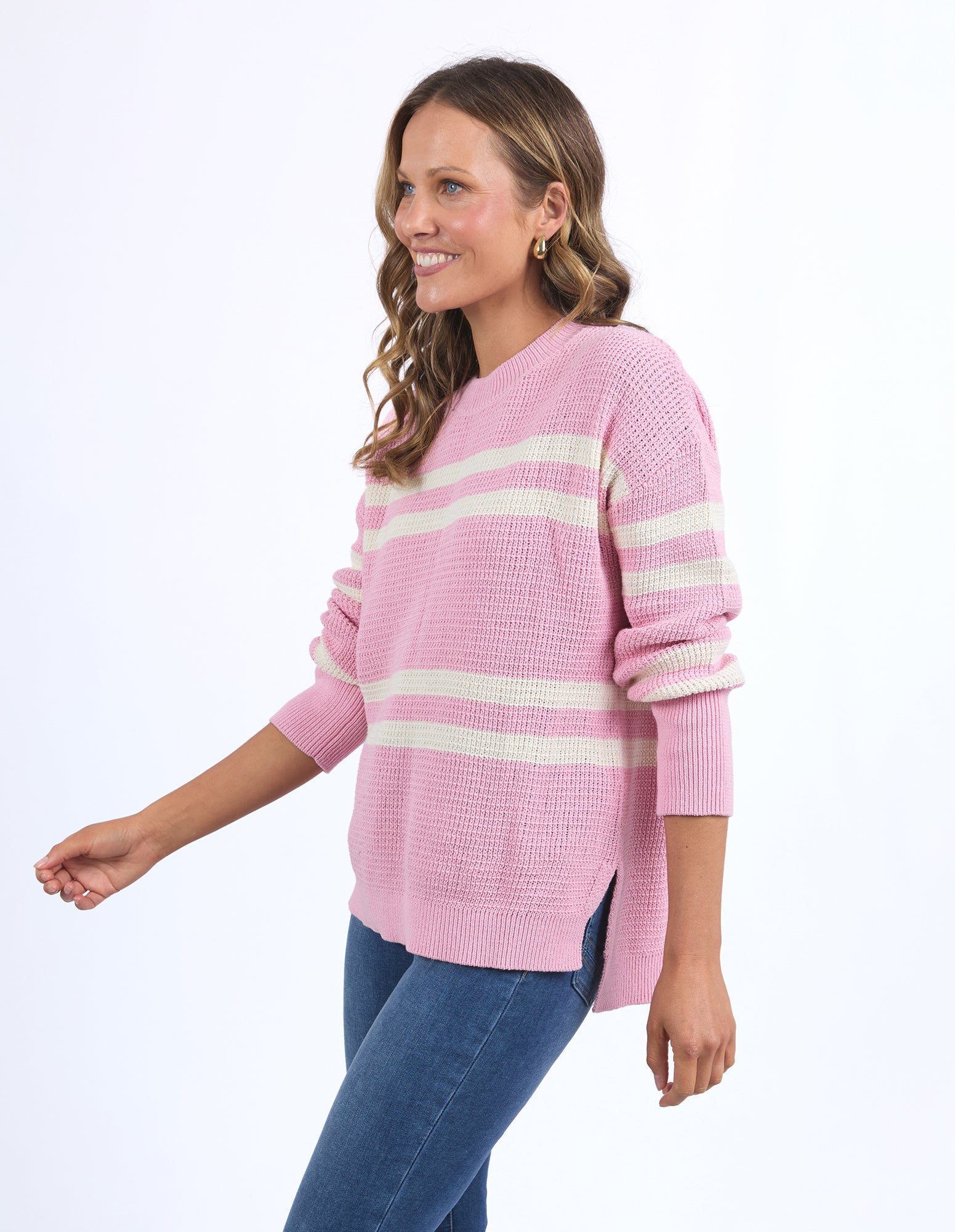 Allegra Crew Knit Soft Pink