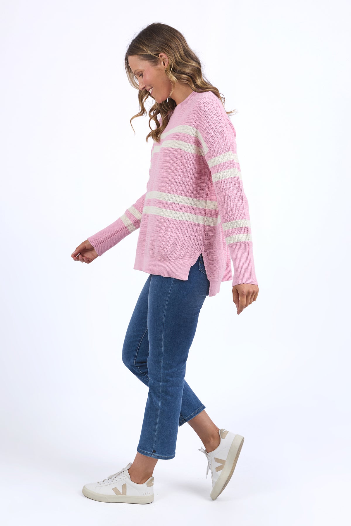 Allegra Crew Knit Soft Pink