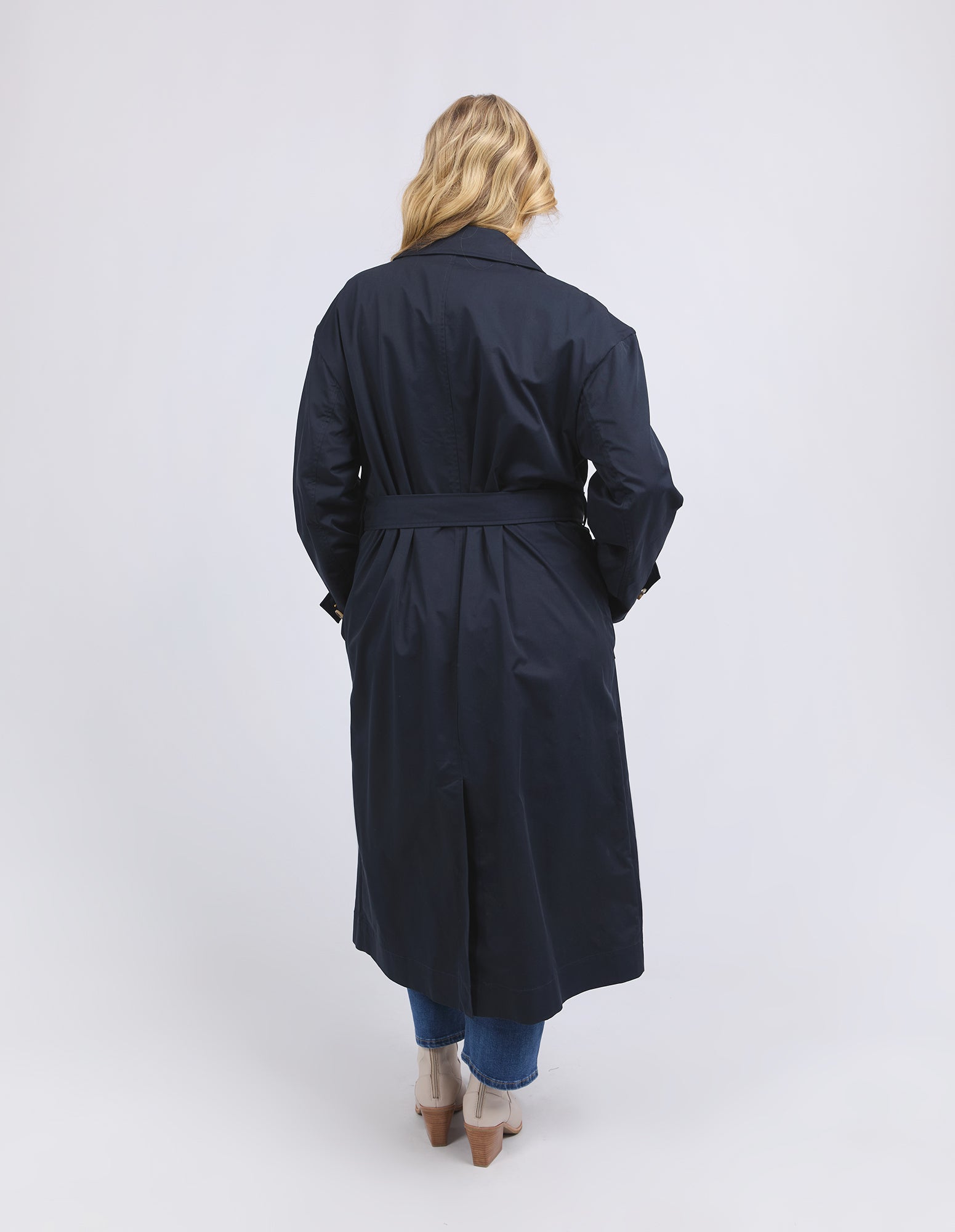 Ella Trench Coat Navy