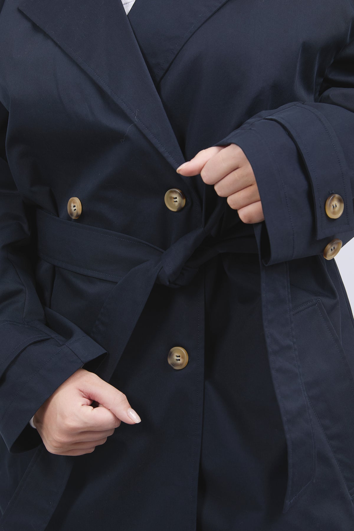 Ella Trench Coat Navy