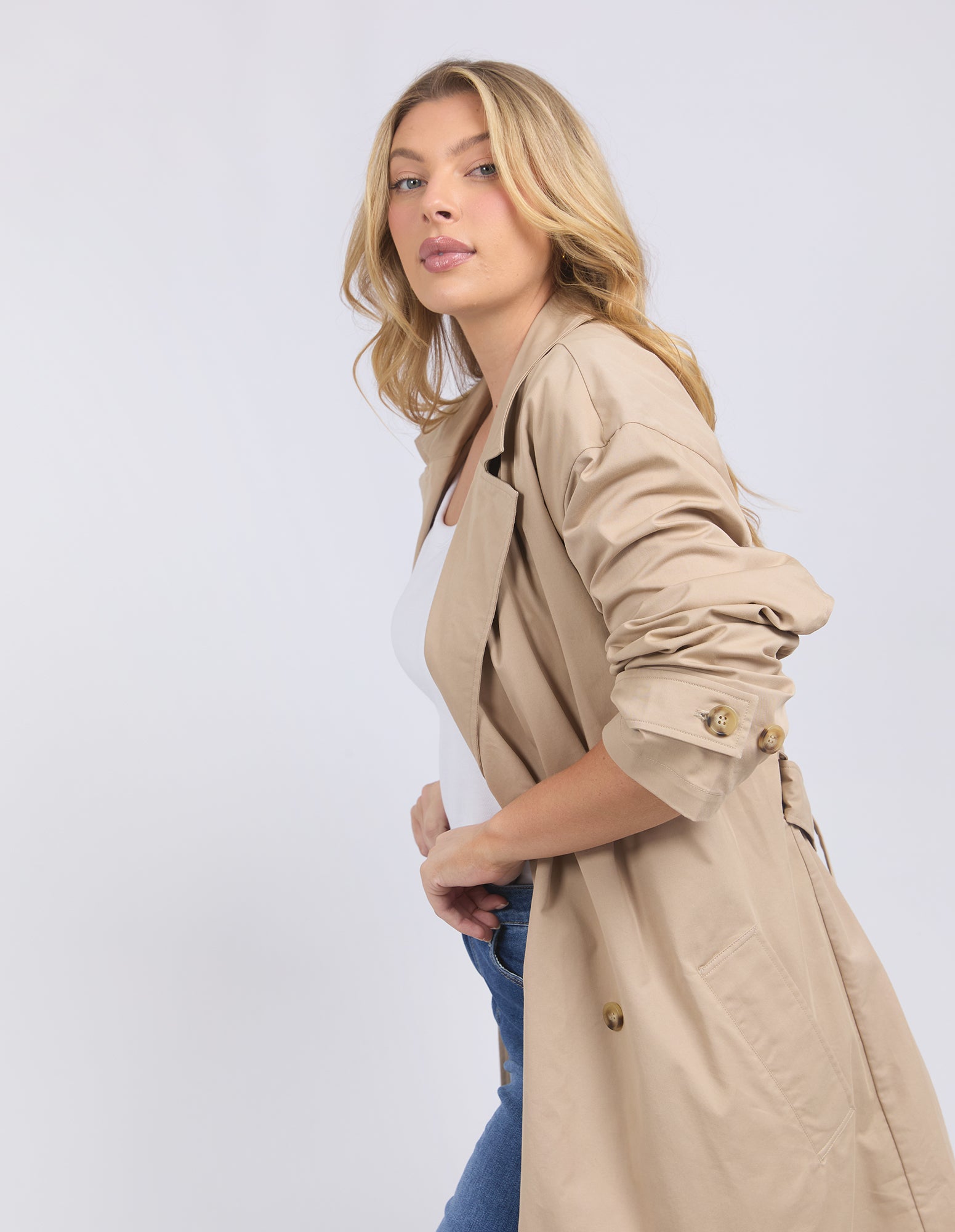 Ella Trench Coat Tan