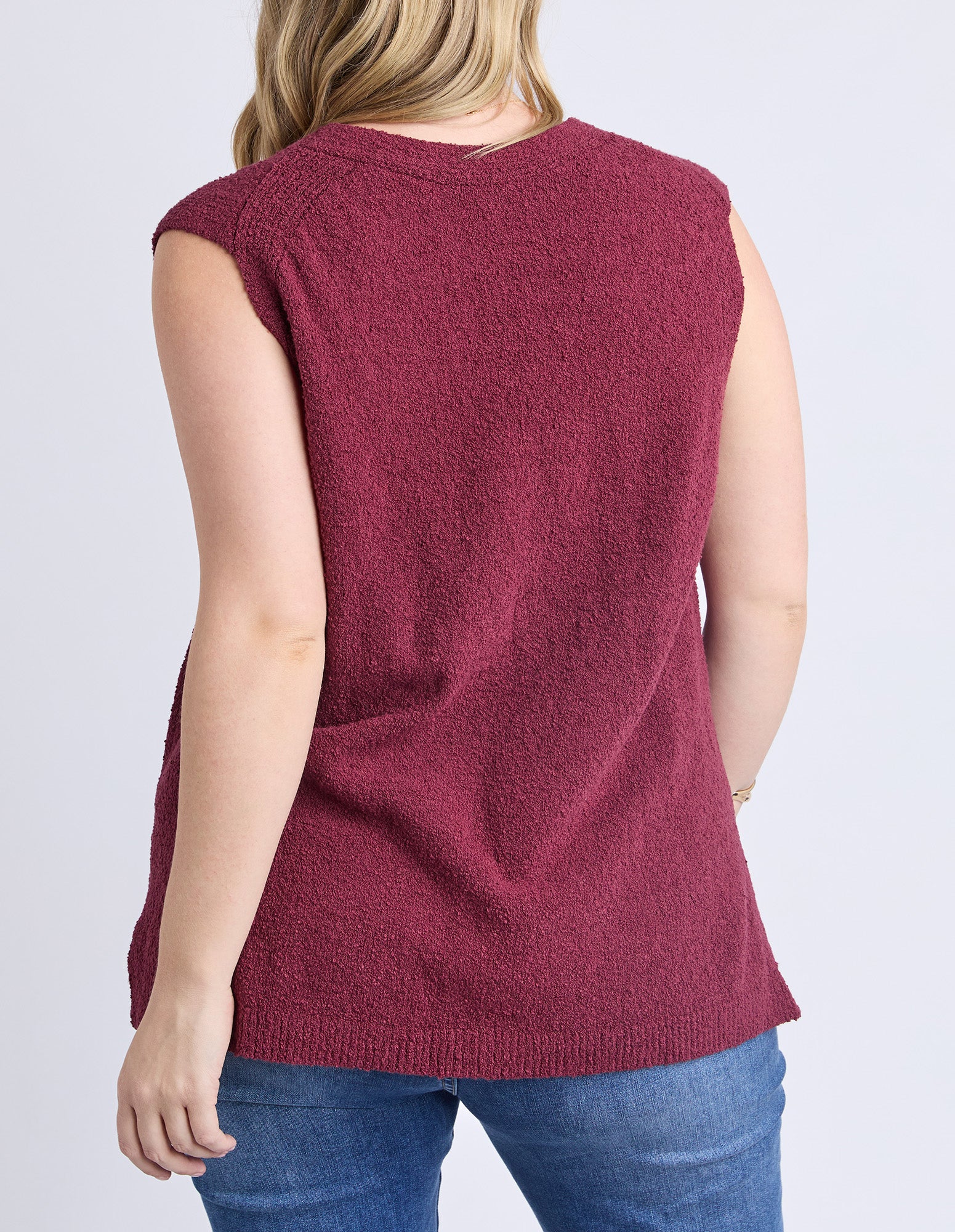 Bowie Knit Vest Plum
