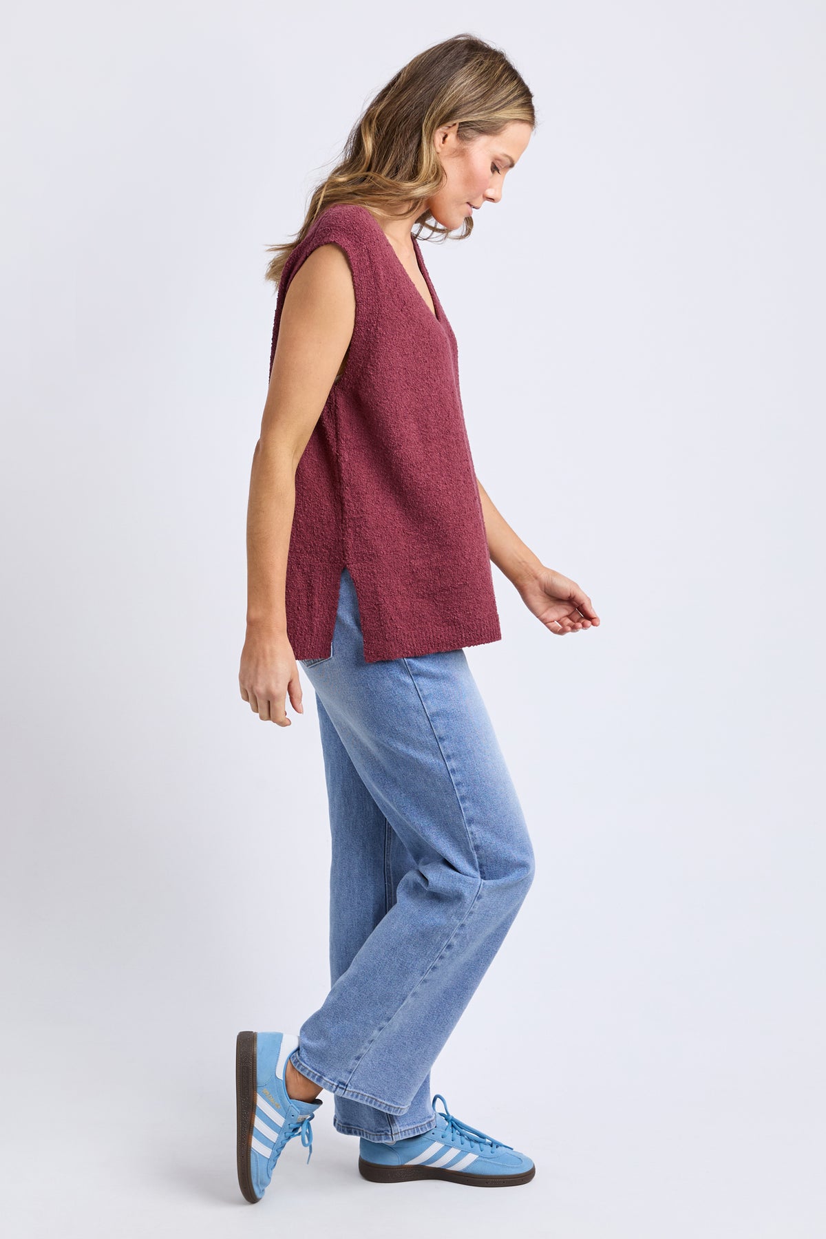 Bowie Knit Vest Plum