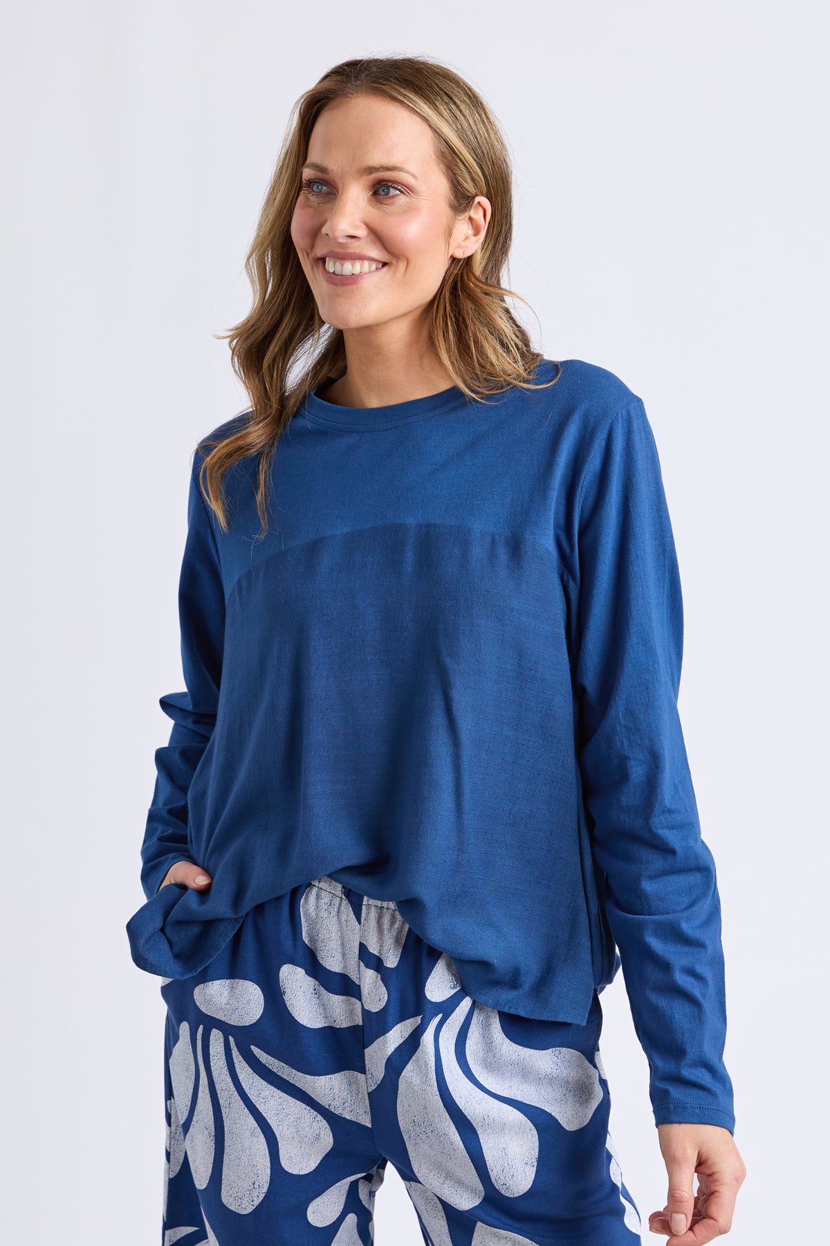 Melrose Long Sleeve Top Classic Navy