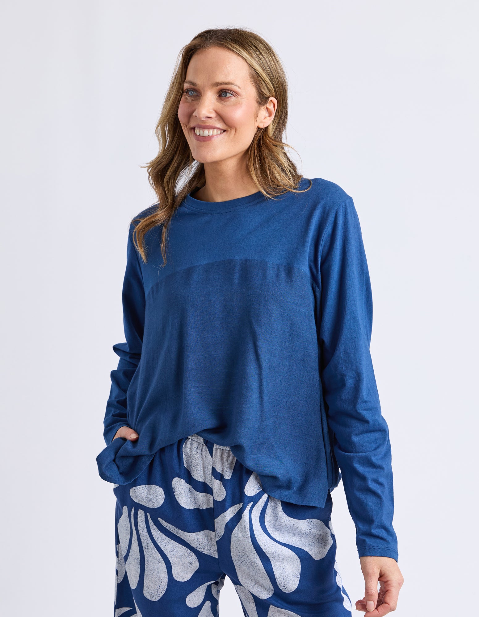 Melrose Long Sleeve Top Classic Navy