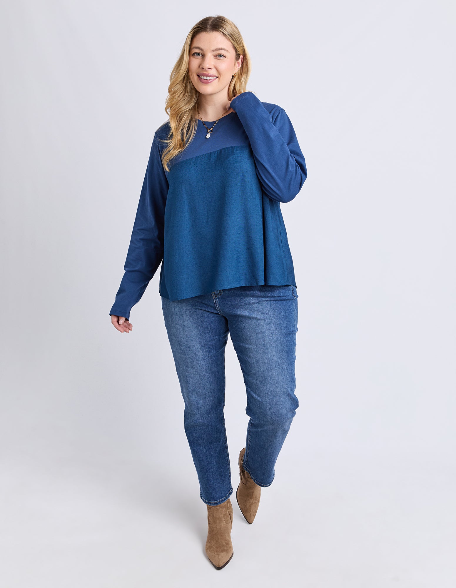 Melrose Long Sleeve Top Classic Navy