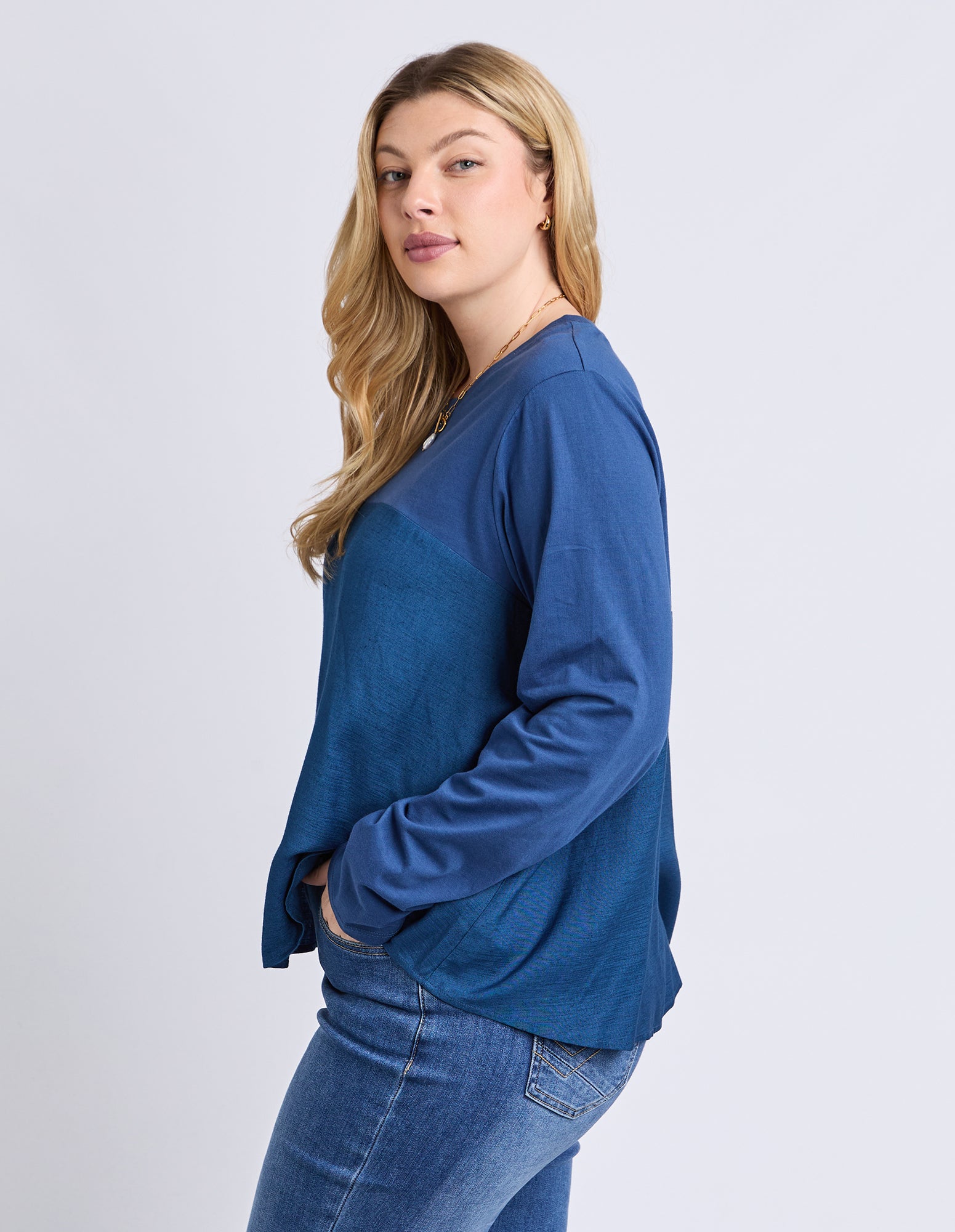 Melrose Long Sleeve Top Classic Navy