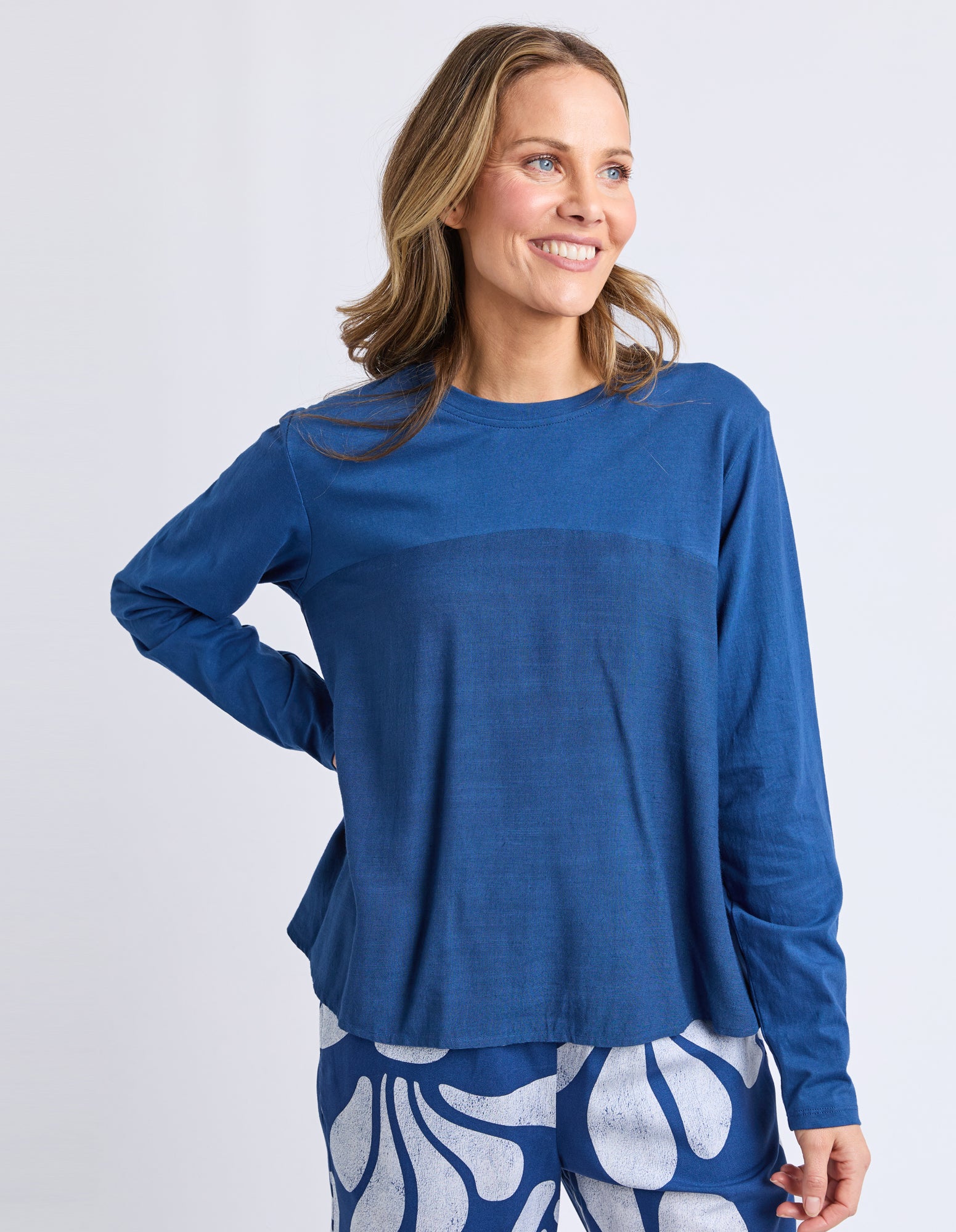 Melrose Long Sleeve Top Classic Navy