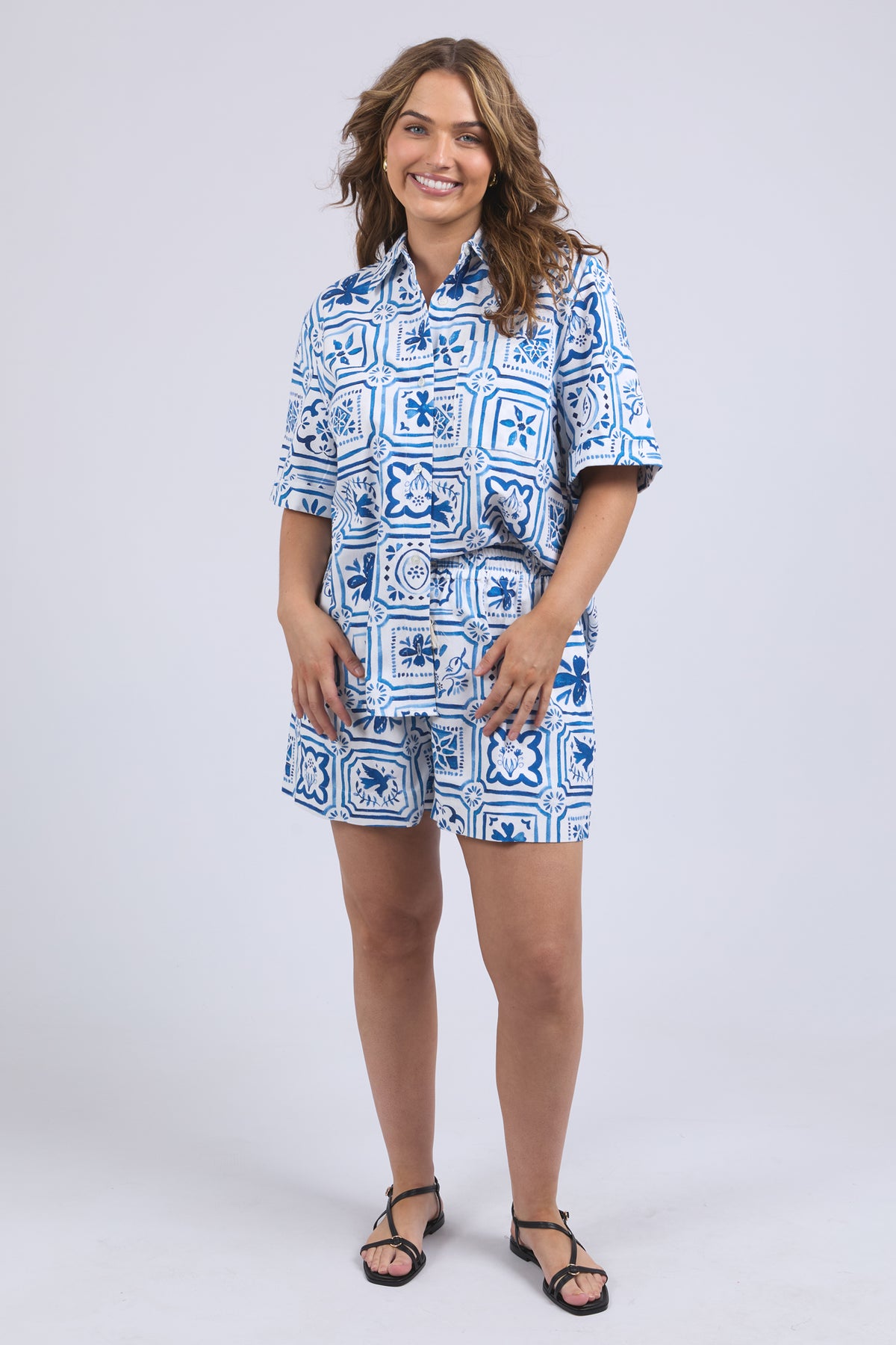 Dolce Tile Shirt Ocean Tile Print