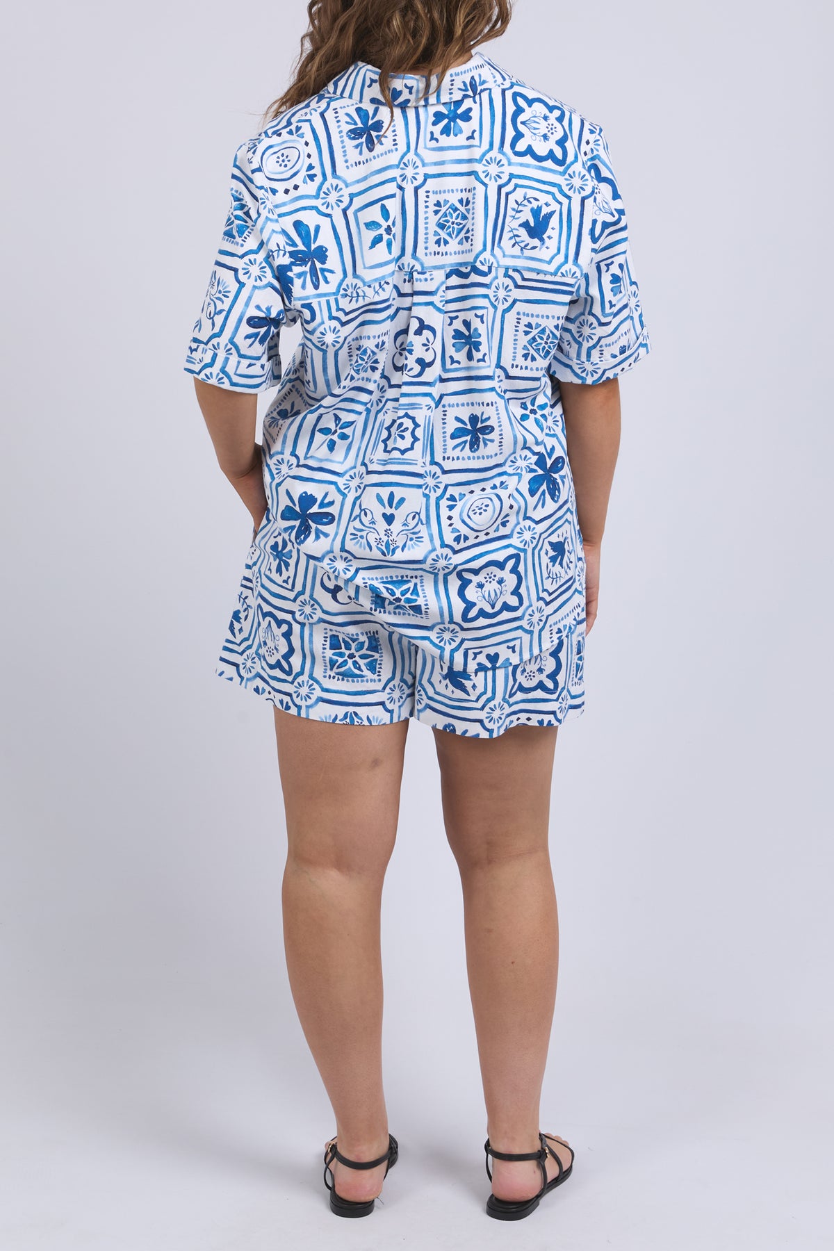 Dolce Tile Shirt Ocean Tile Print