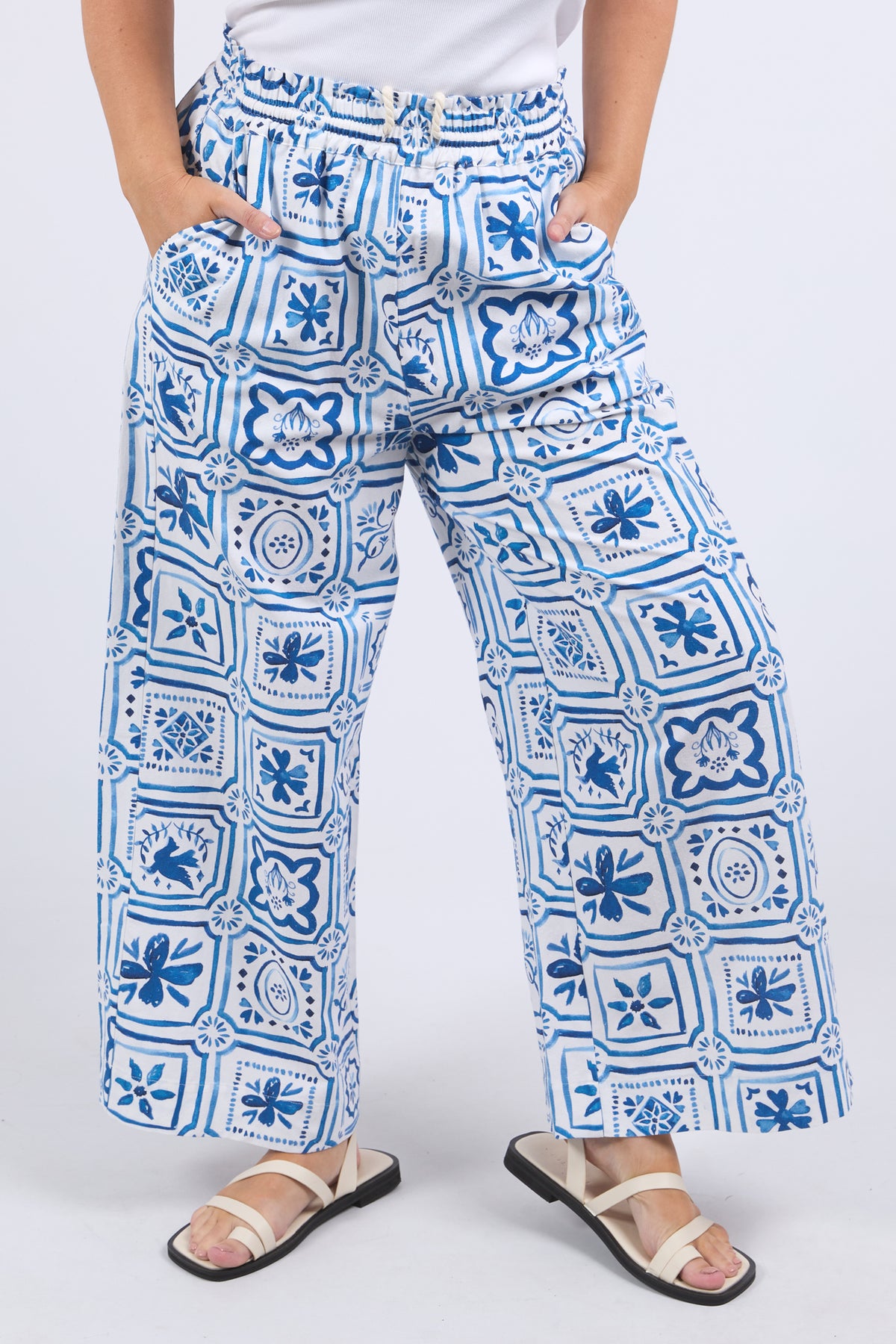 Dolce Tile Pant Ocean Tile Print