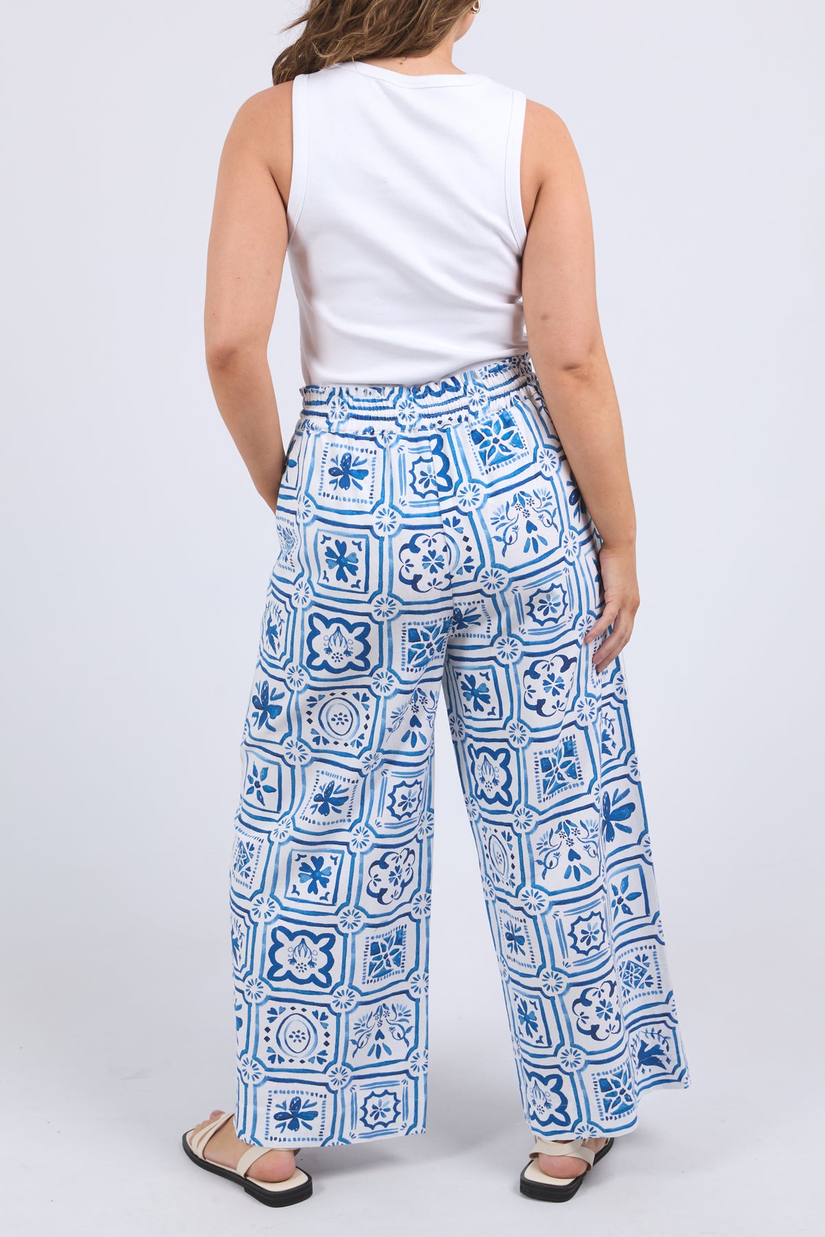 Dolce Tile Pant Ocean Tile Print