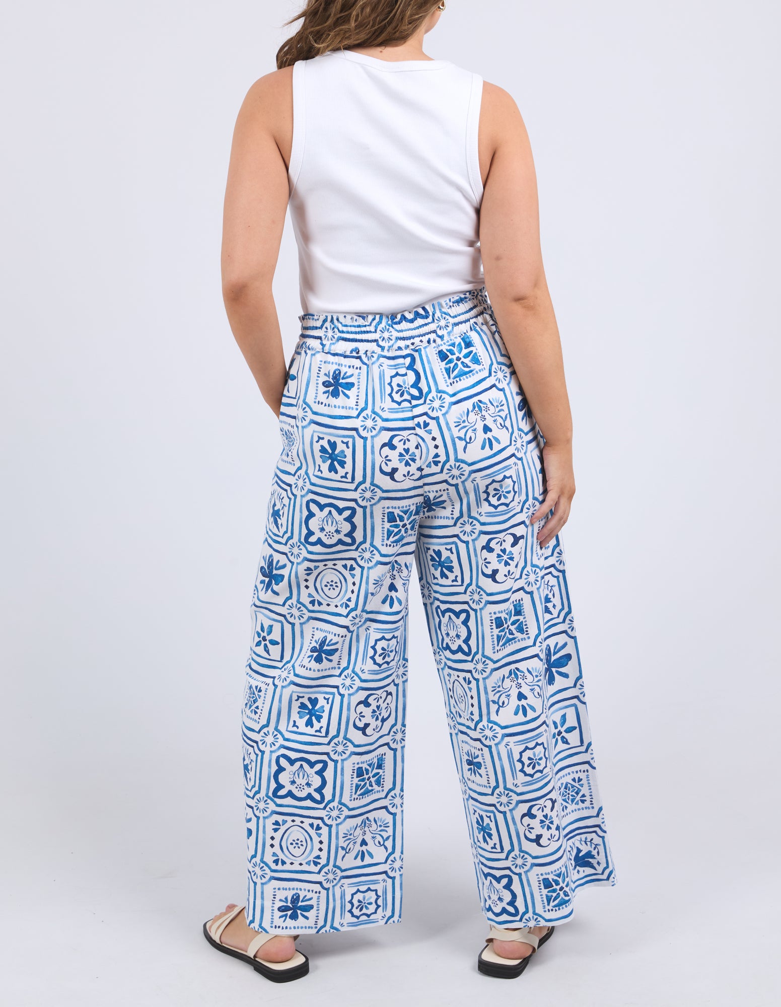 Dolce Tile Pant Ocean Tile Print