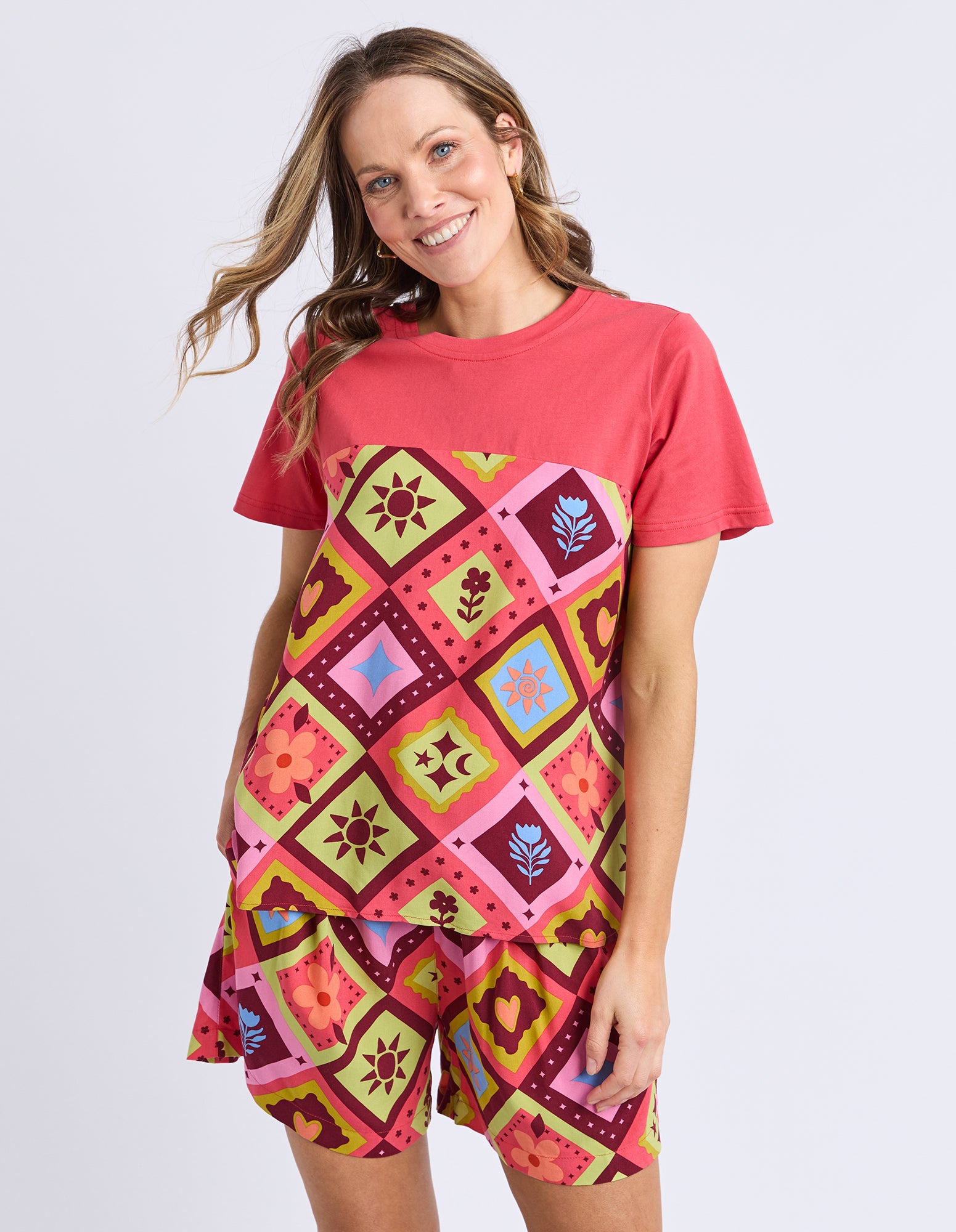 Rhode Printed Top Cayenne