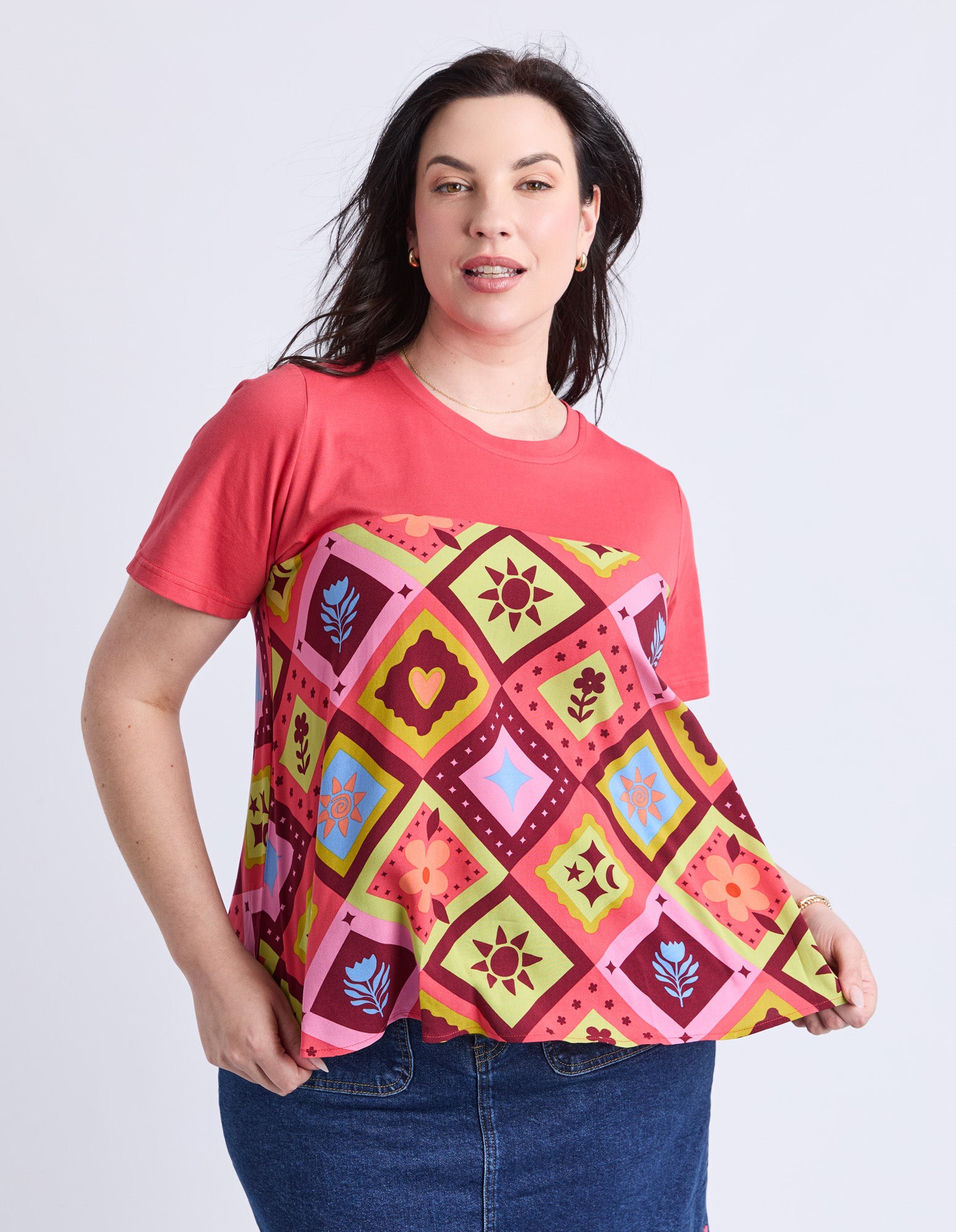 Rhode Printed Top Cayenne
