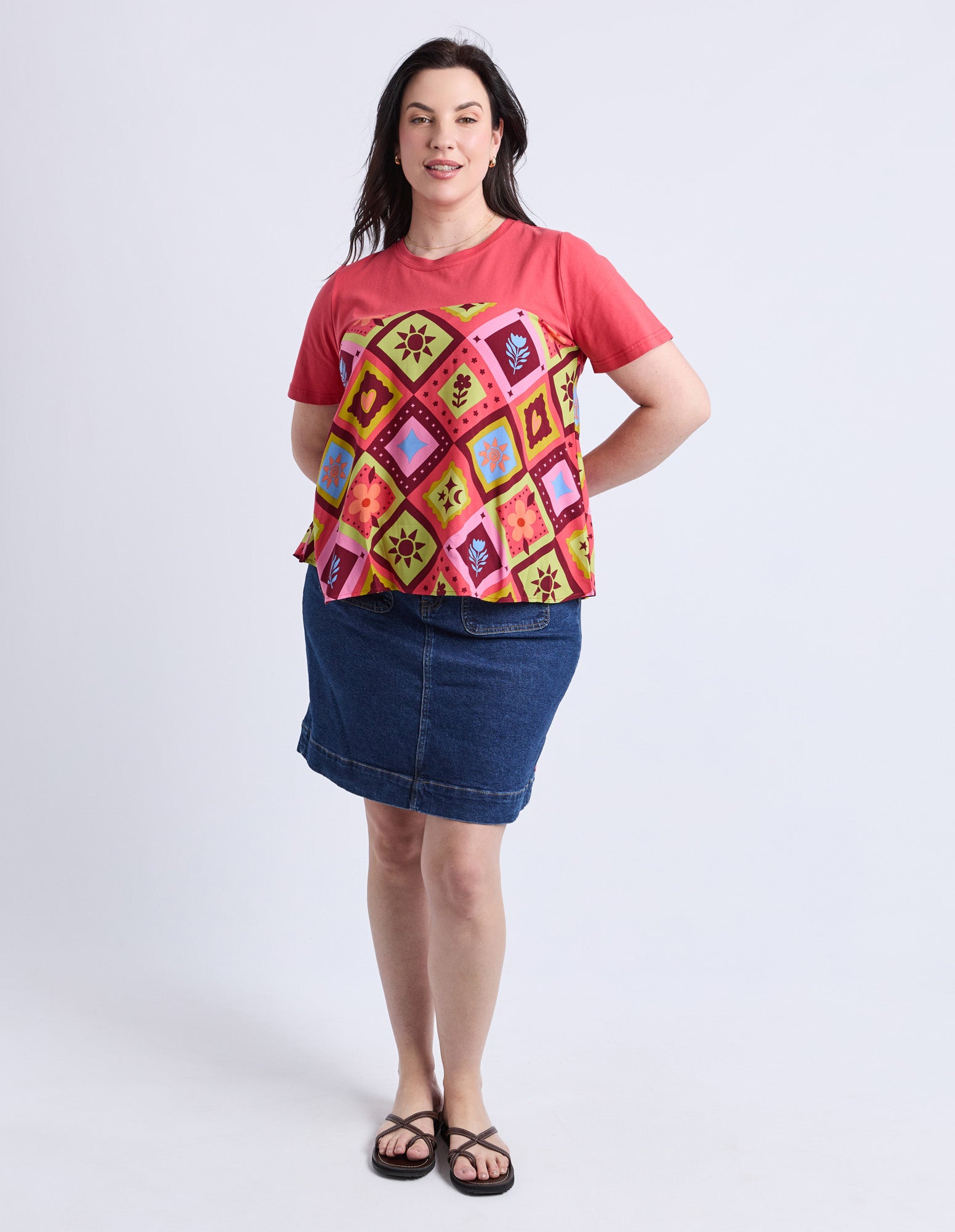 Rhode Printed Top Cayenne