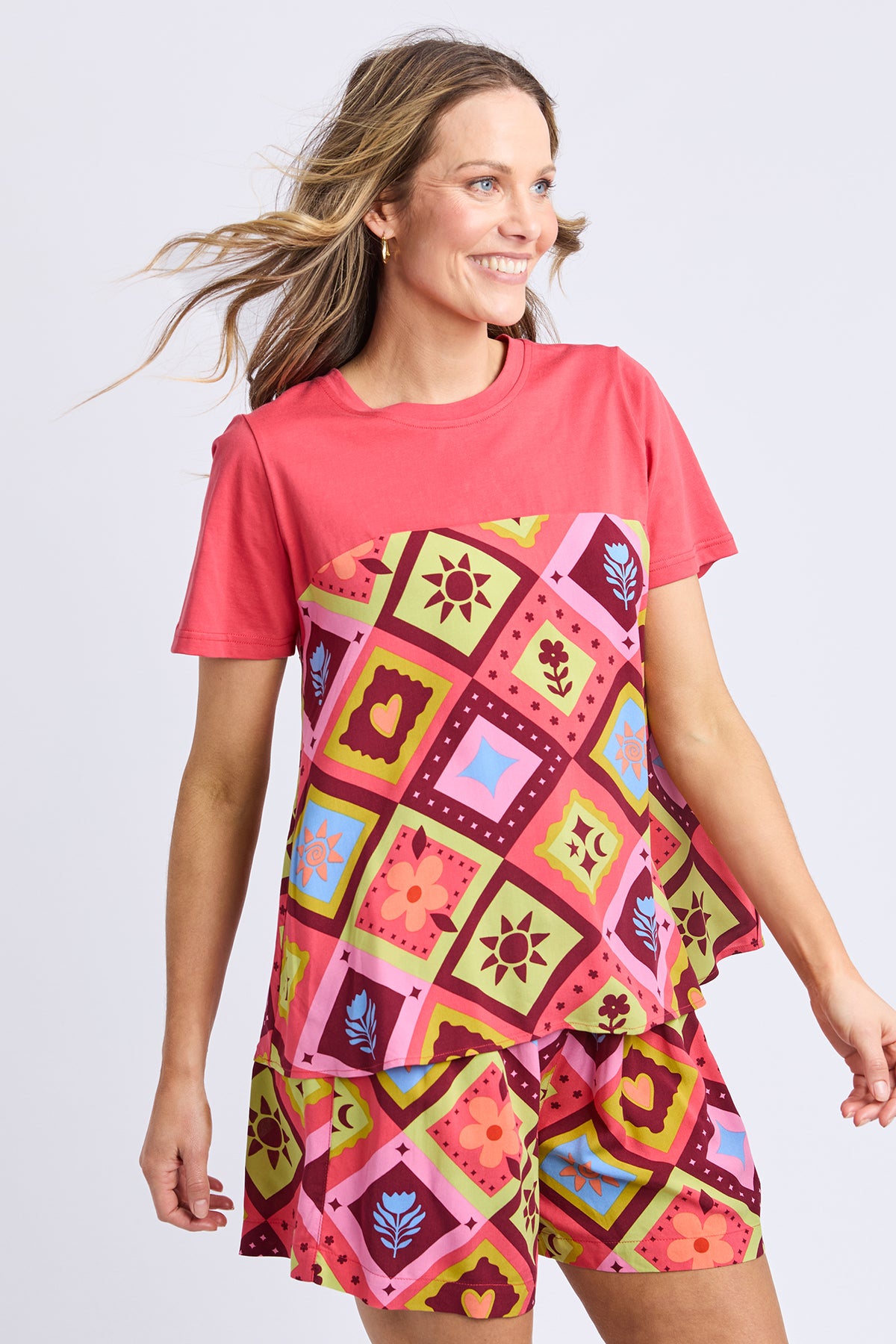 Rhode Printed Top Cayenne