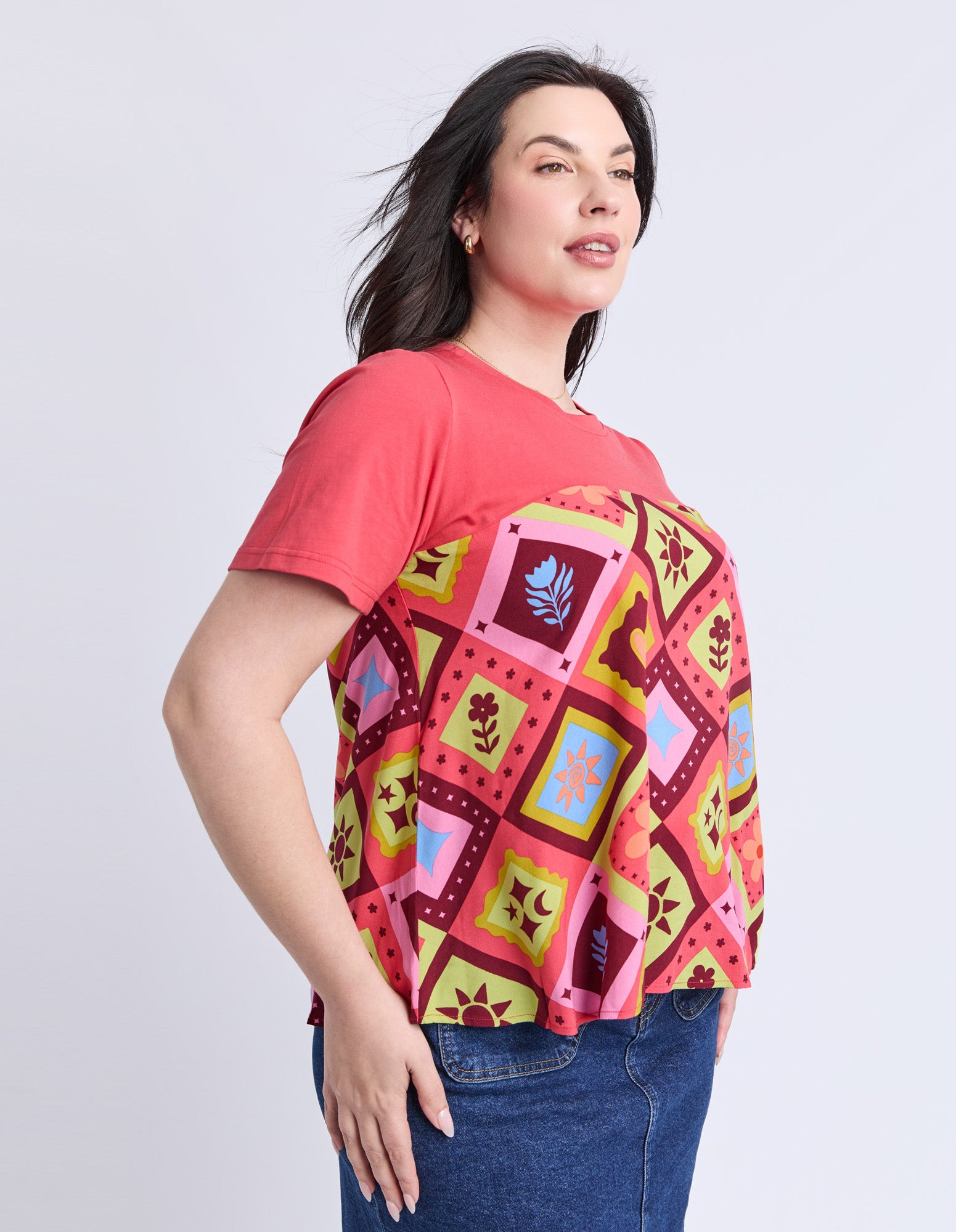 Rhode Printed Top Cayenne