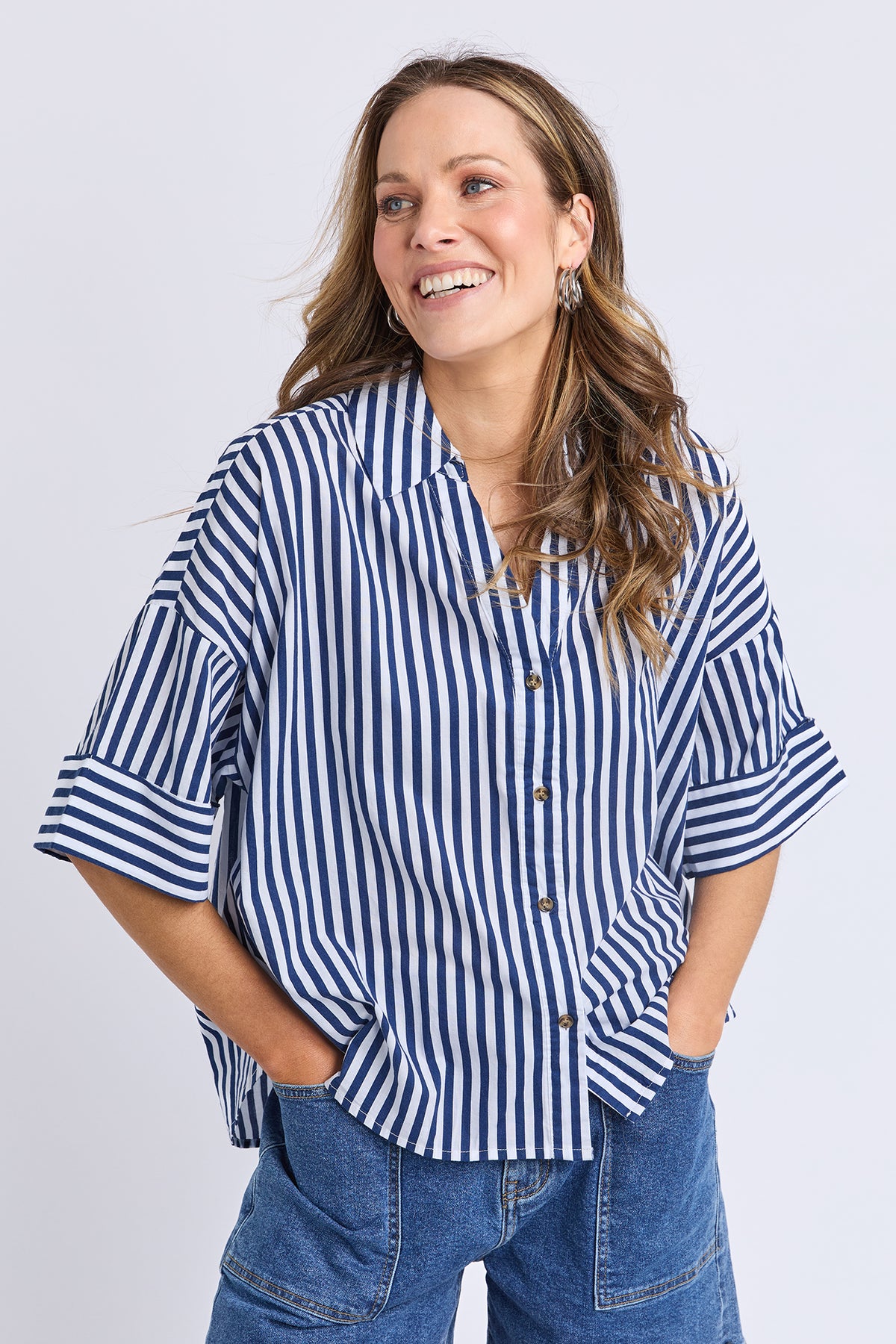 Striped Holiday Shirt Ocean