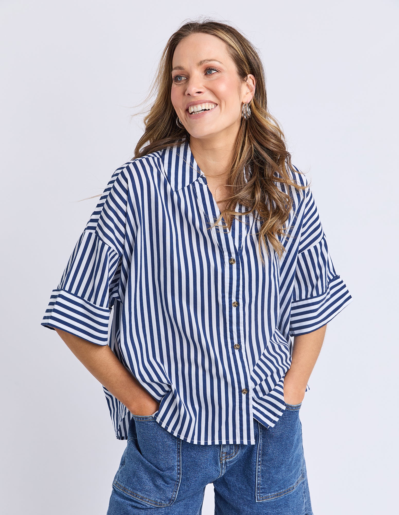 Striped Holiday Shirt Ocean