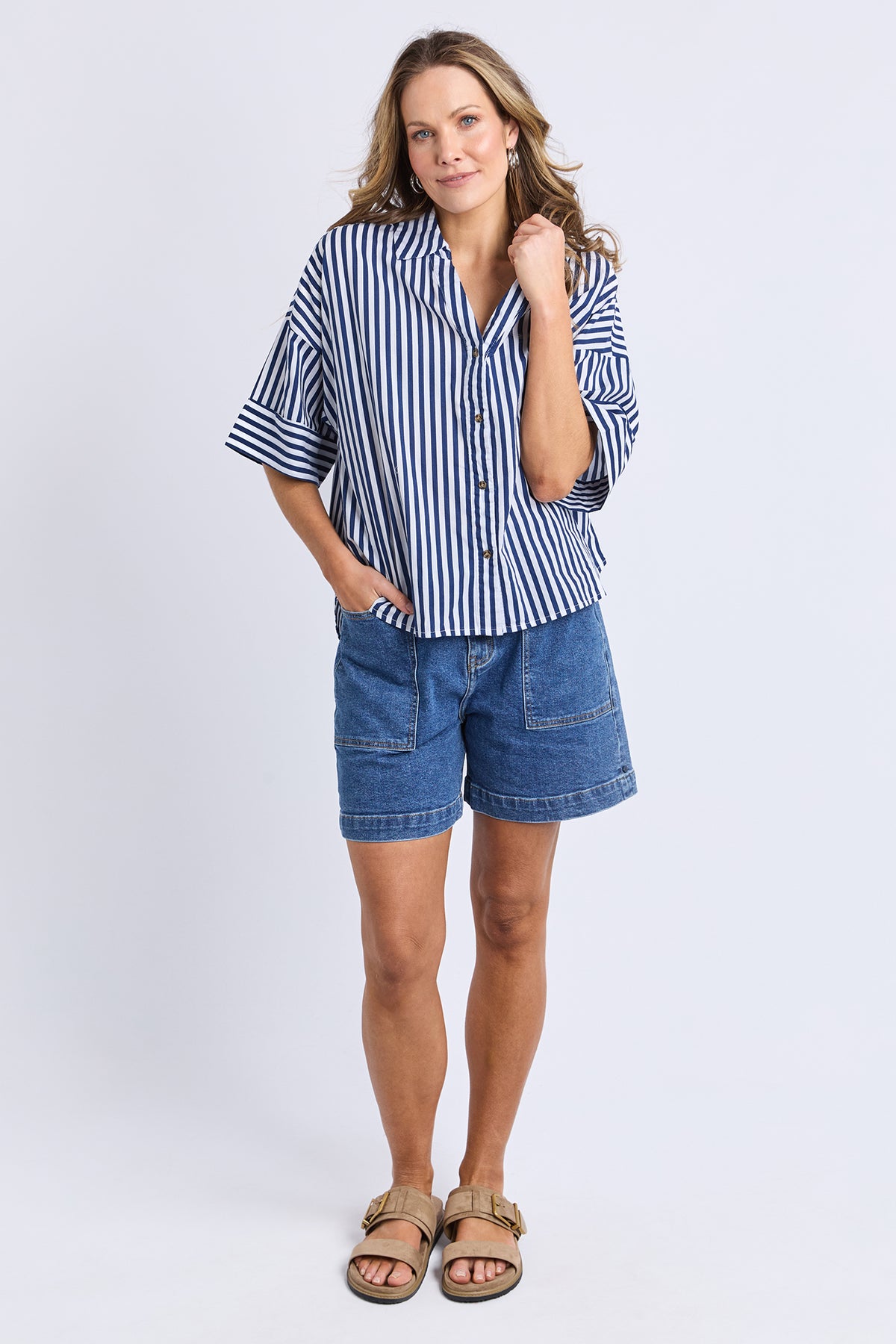 Striped Holiday Shirt Ocean