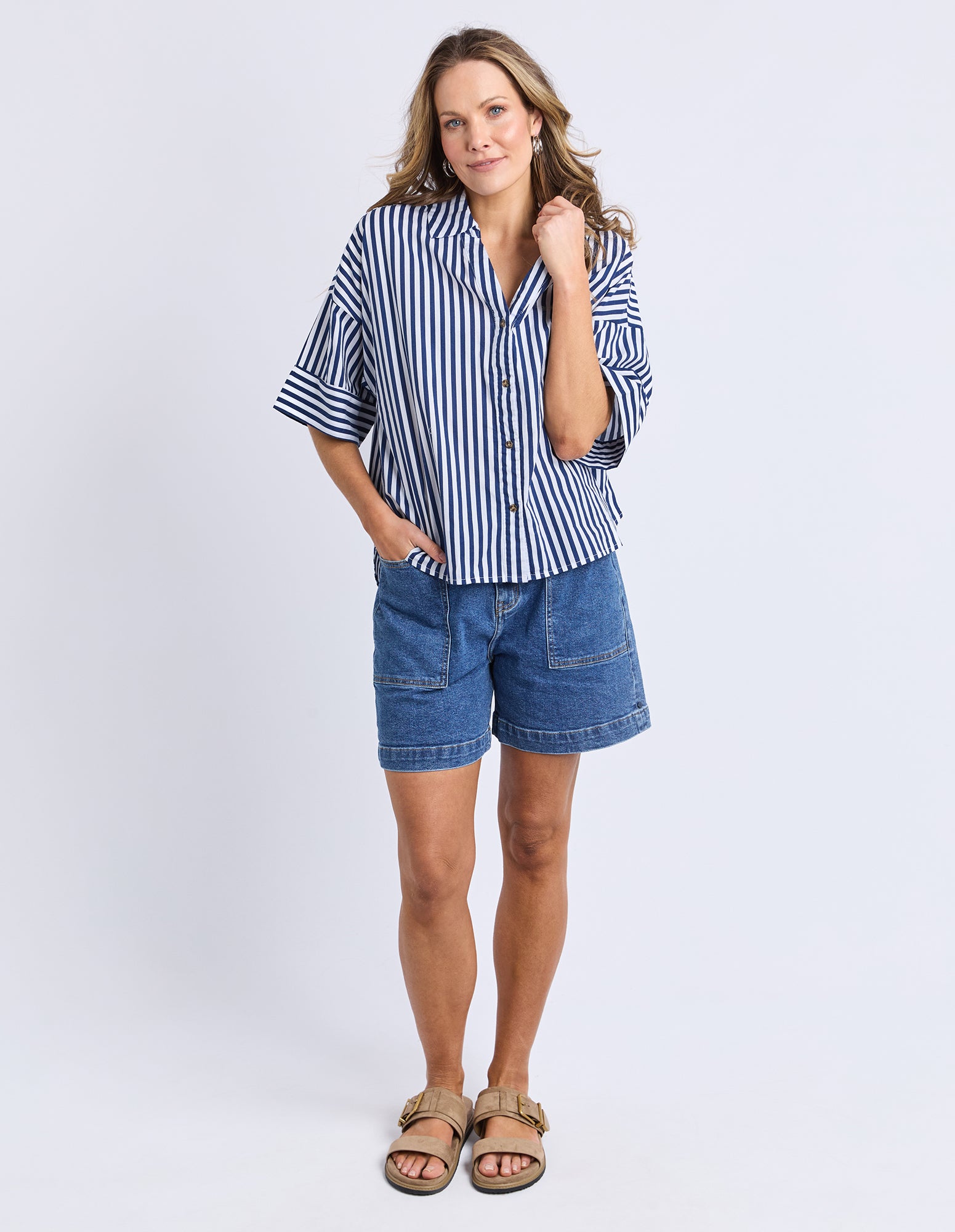 Striped Holiday Shirt Ocean