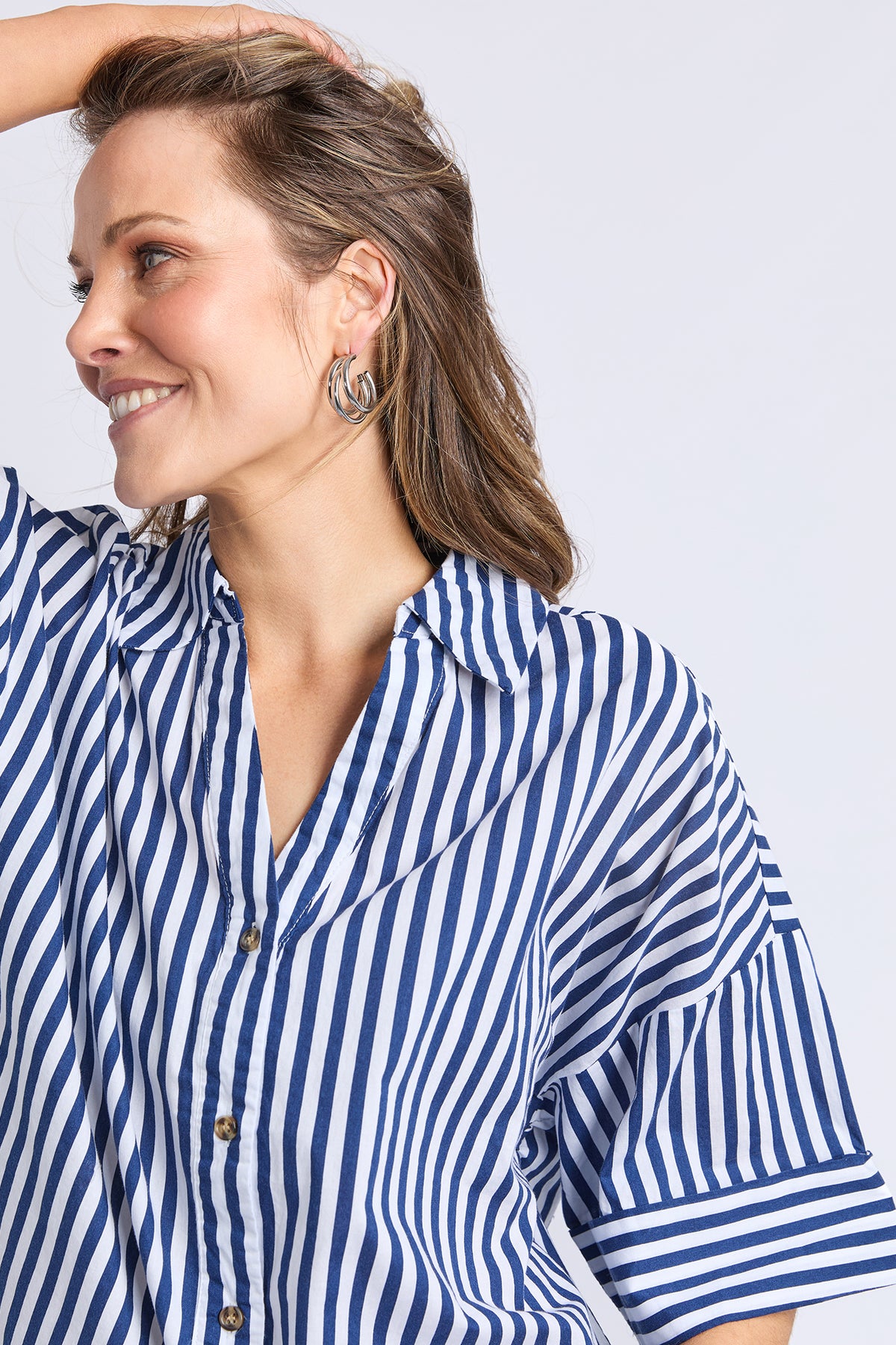Striped Holiday Shirt Ocean